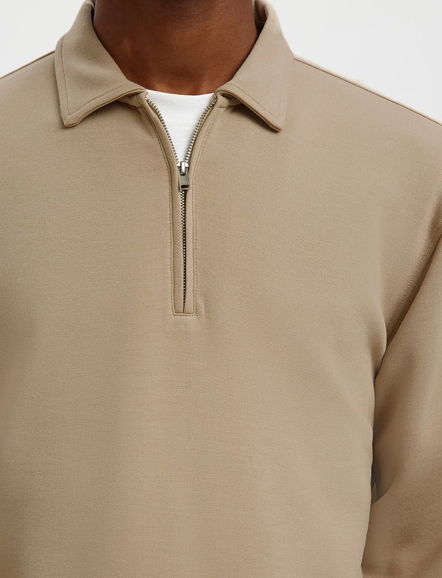 Selected - SLHEMANUEL SOFT POLO ZIP SWEAT NOOS - shop by occasion - pure cashmere - 4