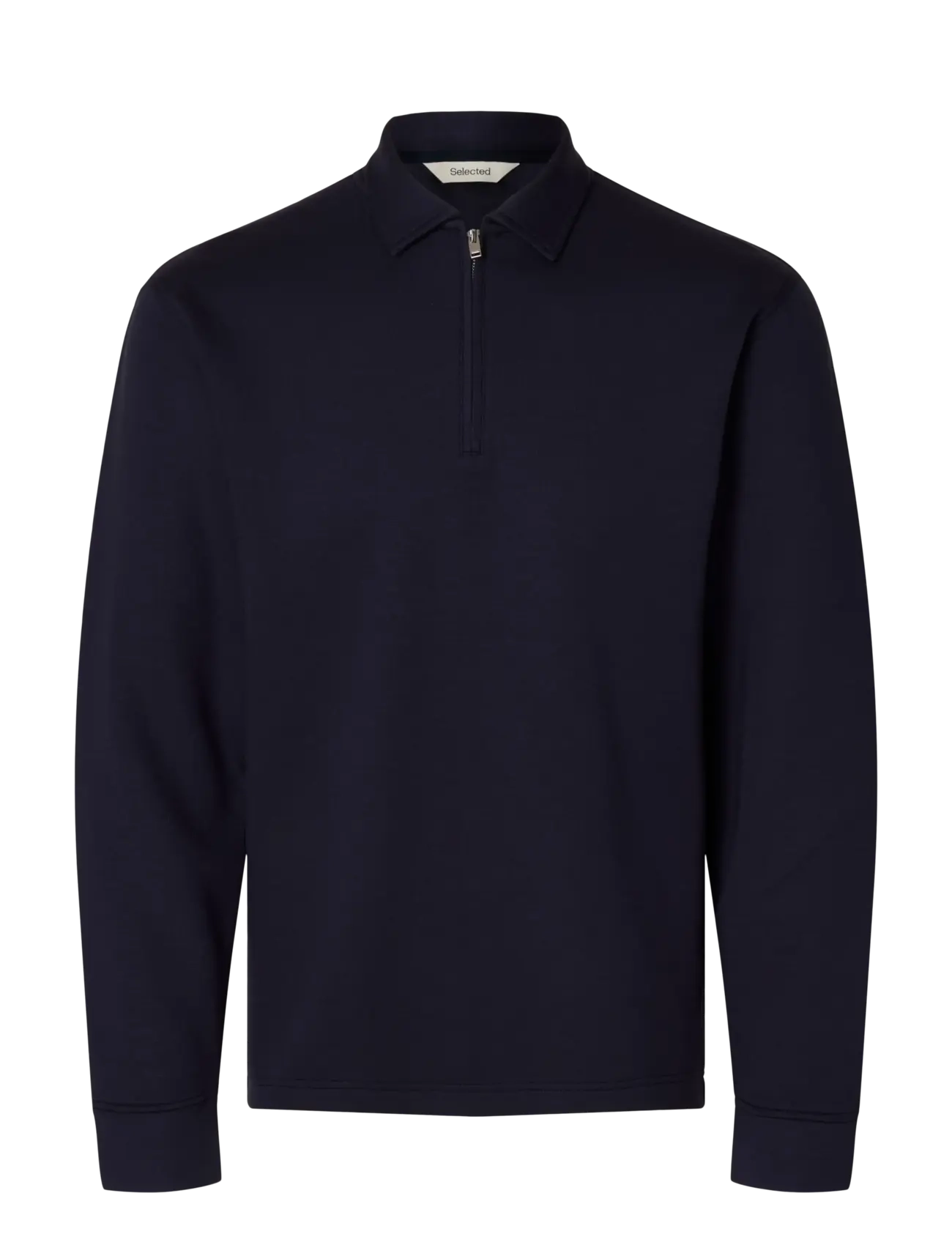 SLHEMANUEL SOFT POLO ZIP SWEAT NOOS - SKY CAPTAIN