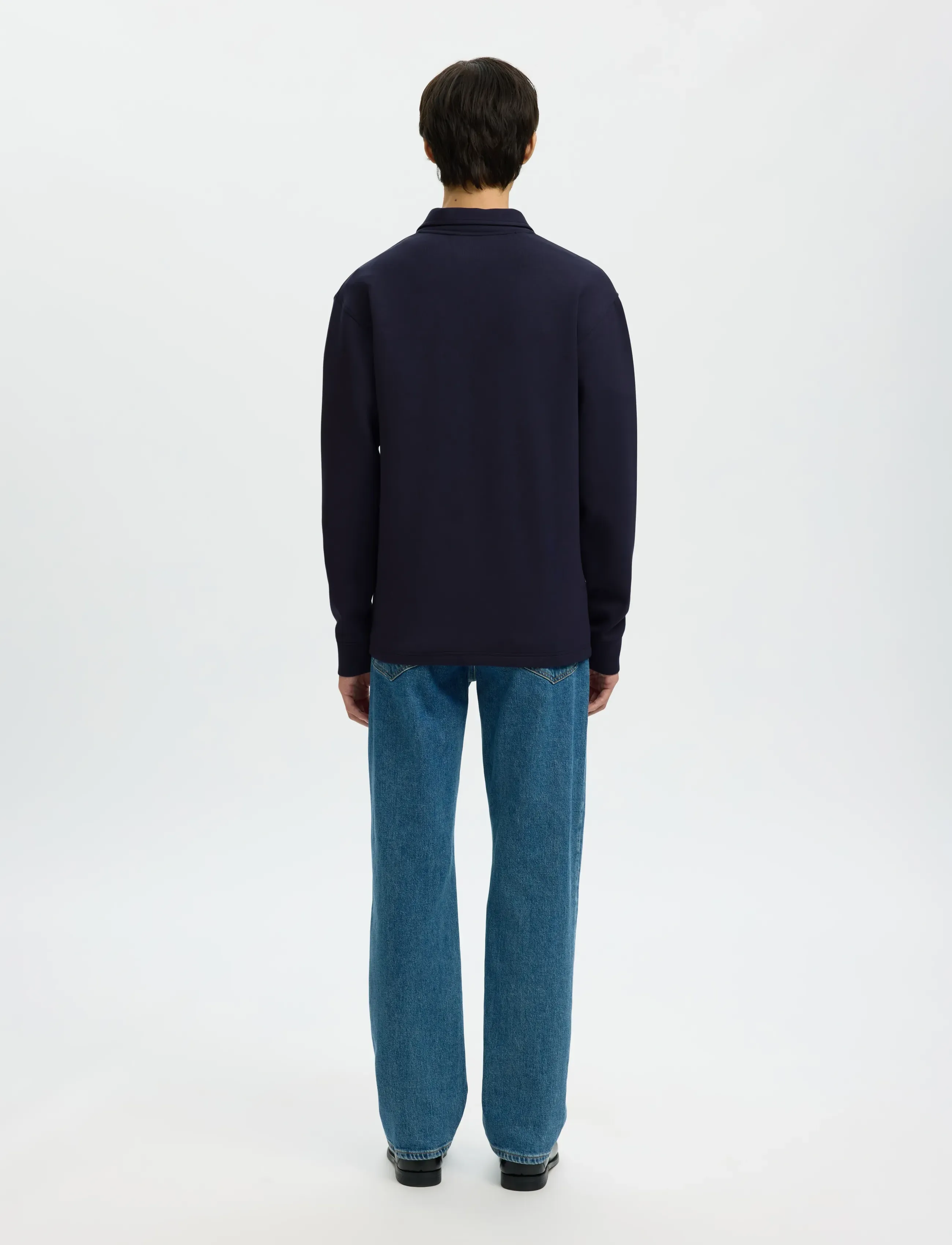 Selected - SLHEMANUEL SOFT POLO ZIP SWEAT NOOS - hettupeysur - sky captain - 2