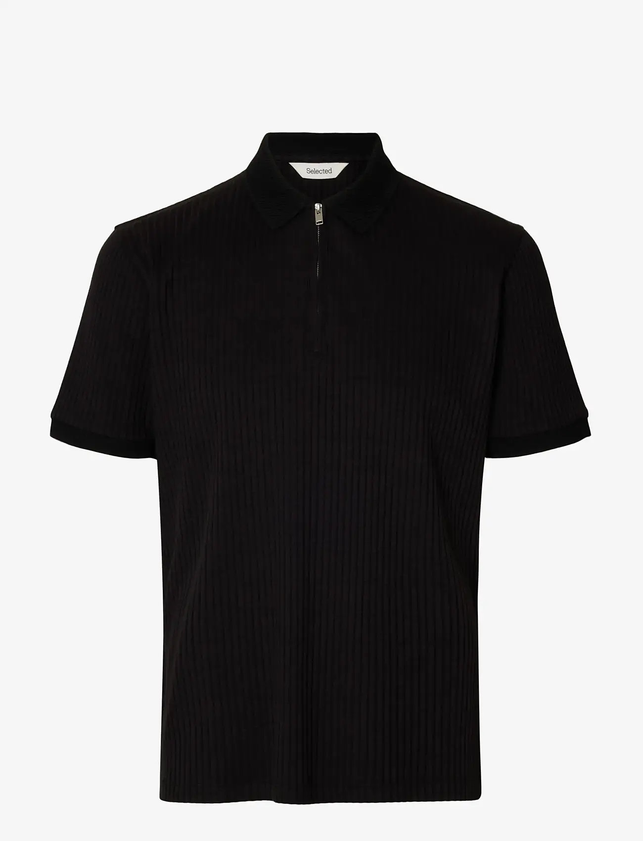 Selected - SLMFAVE STRUCTURE SS POLO NOOS - polostrik - black - 1
