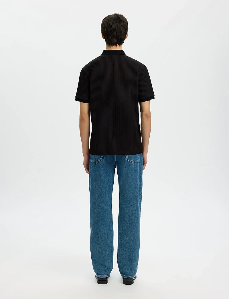 Selected - SLMFAVE STRUCTURE SS POLO NOOS - polostrik - black - 2