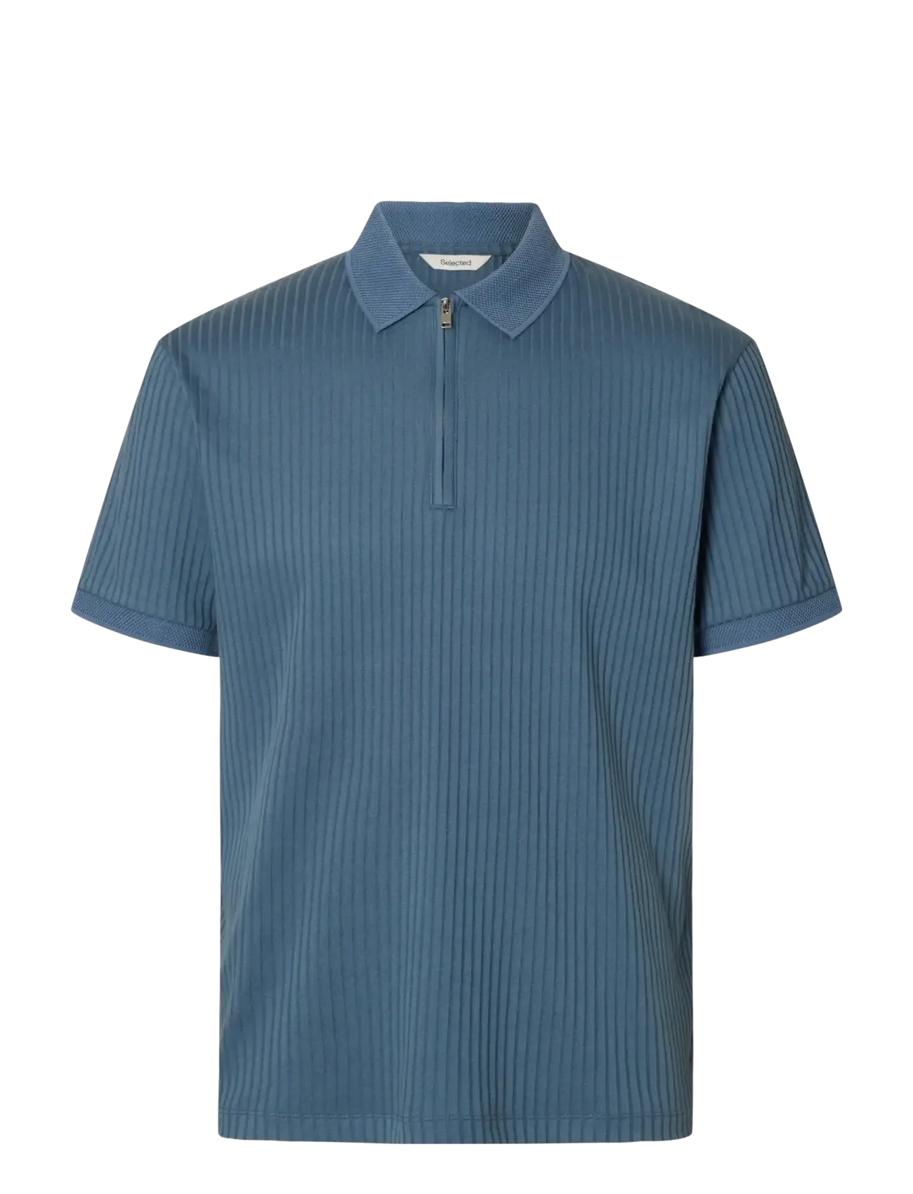 Selected SLHFAVE STRUCTURE SS POLO NOOS - Kläder - BLUE MIRAGE / blue
