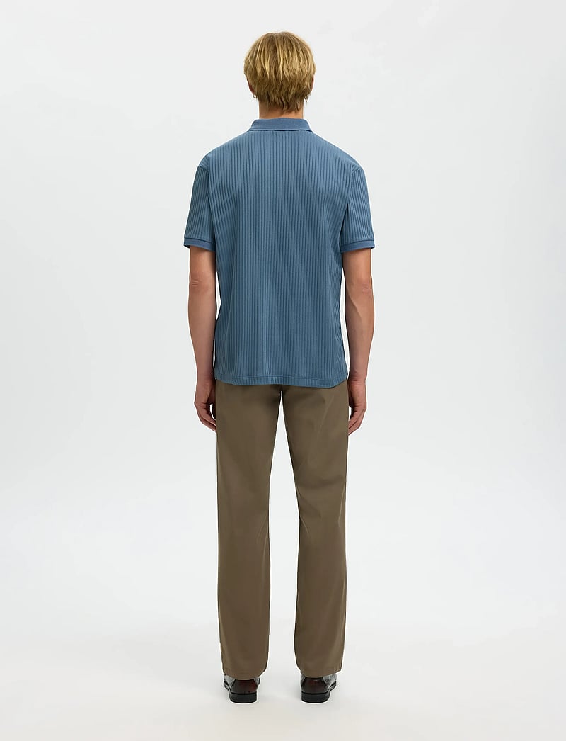 Selected - SLMFAVE STRUCTURE SS POLO NOOS - polostrik - blue mirage - 2
