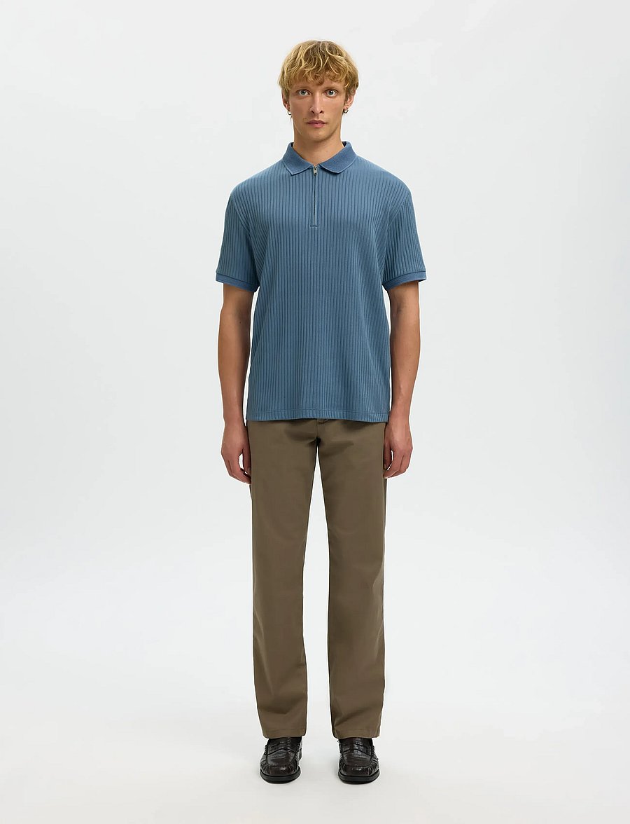 Selected - SLHFAVE STRUCTURE SS POLO NOOS - kootud polosärgid - blue mirage - 3