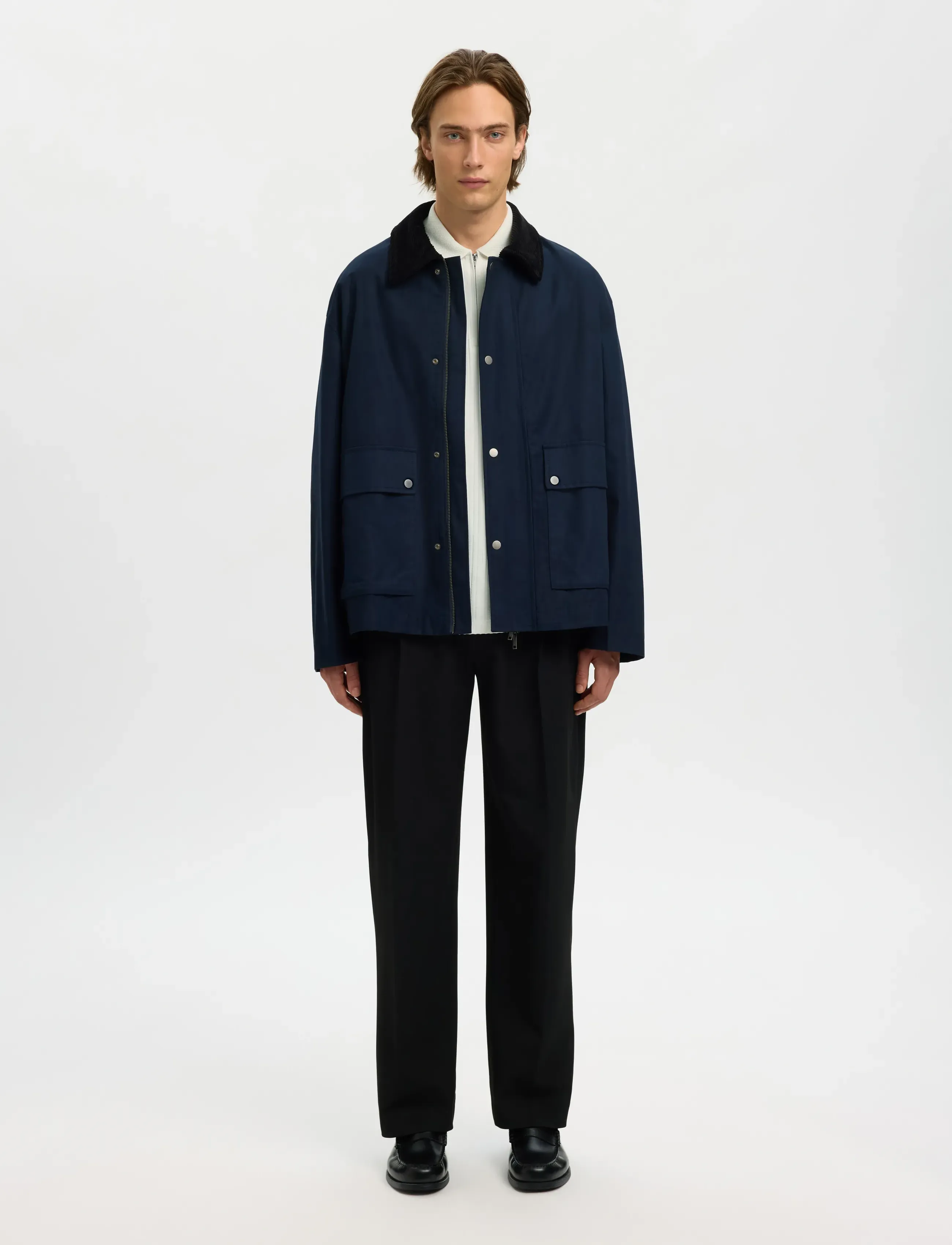 Selected - SLHFAVE STRUCTURE SS POLO NOOS - knitted polos - cloud dancer - 4