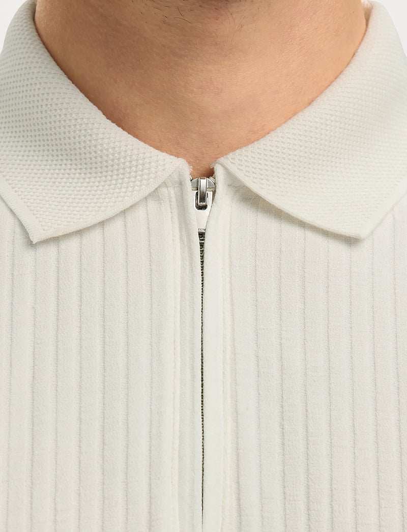 Selected - SLMFAVE STRUCTURE SS POLO NOOS - polostrik - cloud dancer - 5