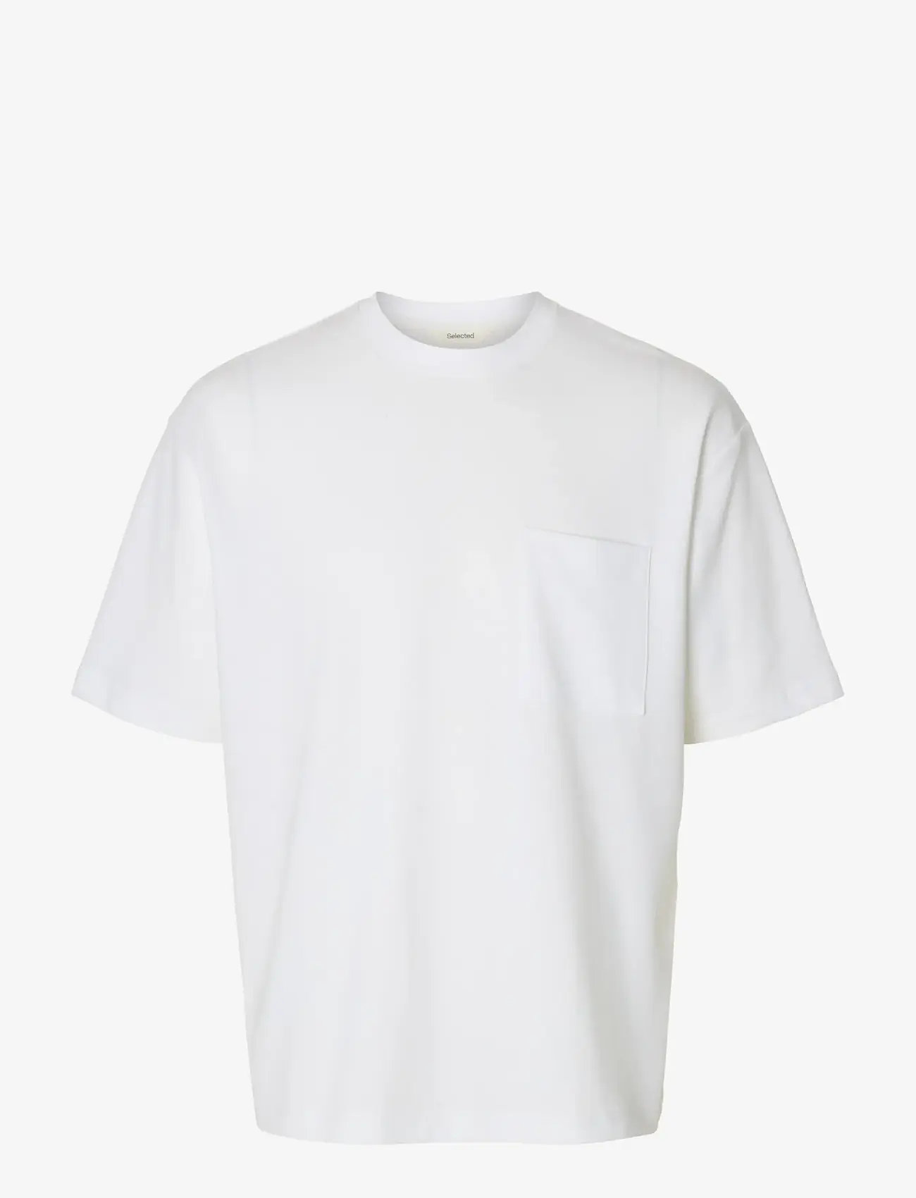 Selected - SLHLOOSEOSCAR POCKET SS TEE NOOS - kurzärmelig - bright white - 1