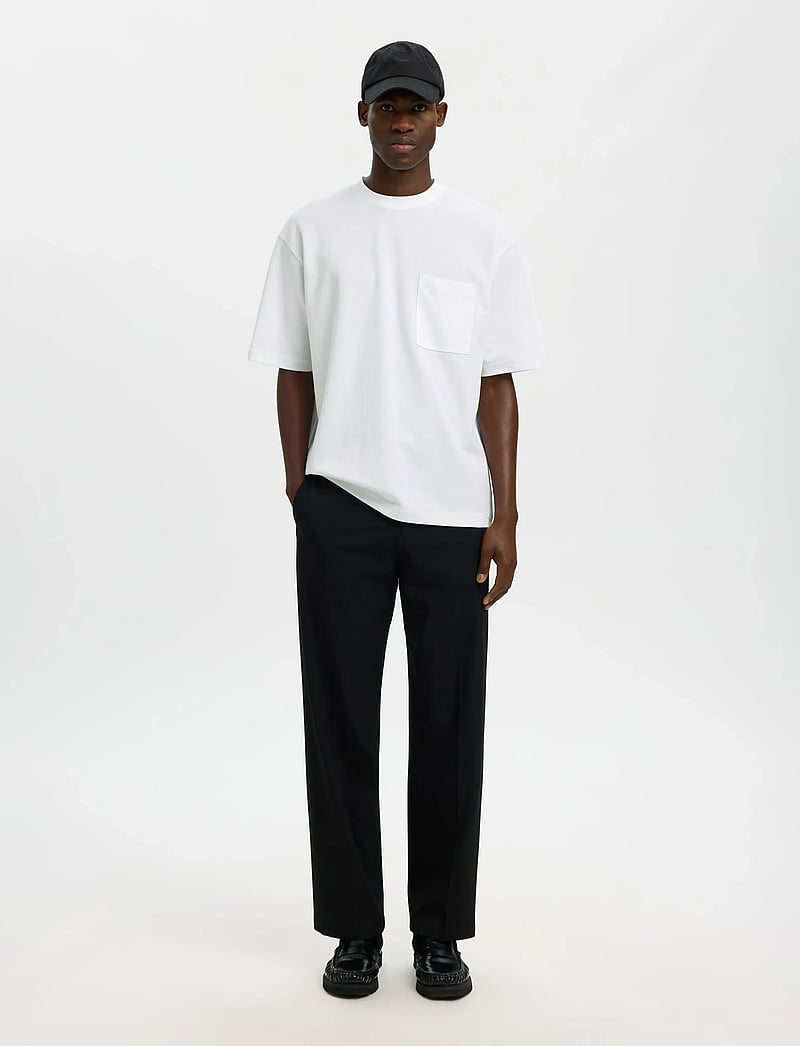 Selected - SLHLOOSEOSCAR POCKET SS TEE NOOS - kurzärmelig - bright white - 3