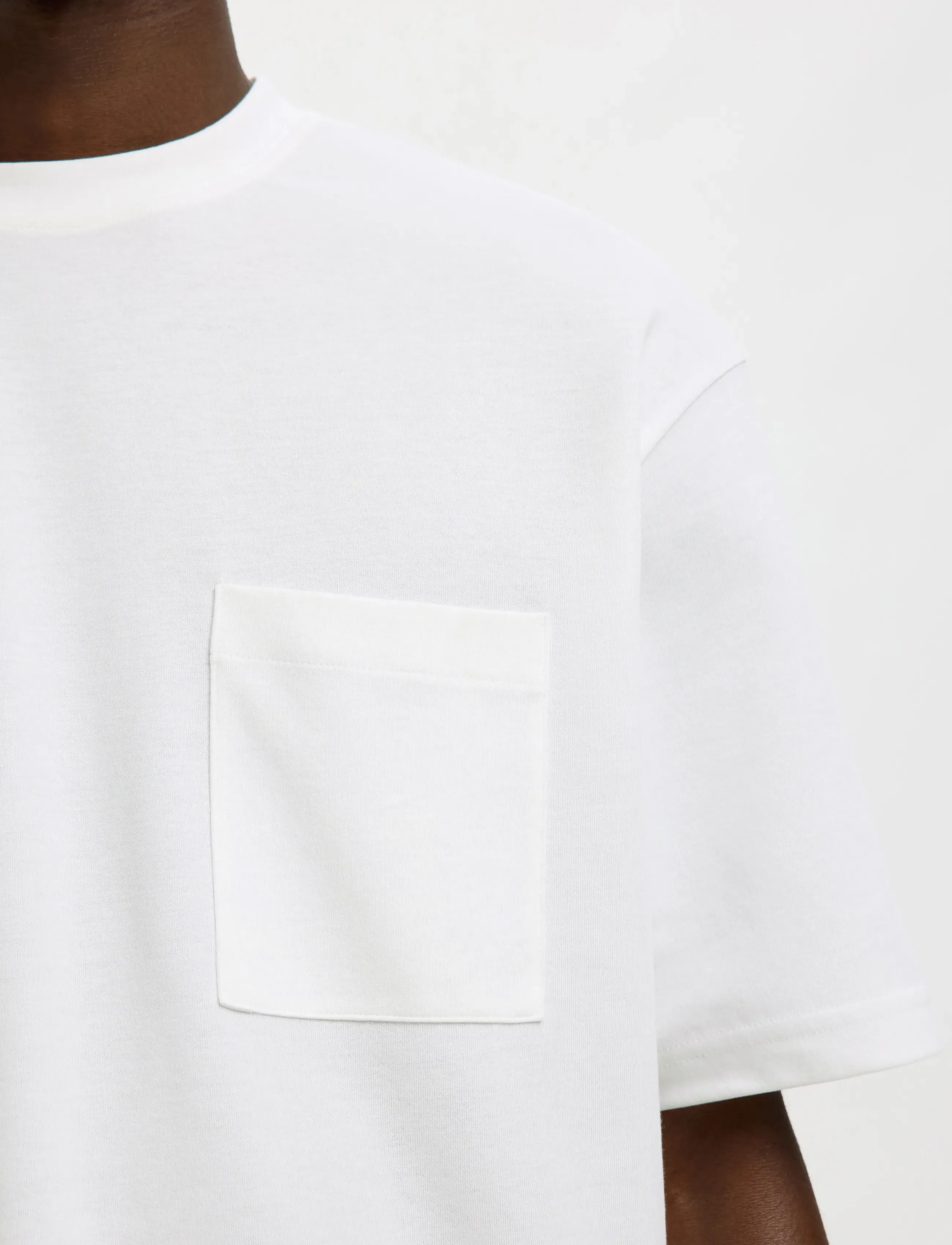 Selected - SLHLOOSEOSCAR POCKET SS TEE NOOS - kortærmede t-shirts - bright white - 4