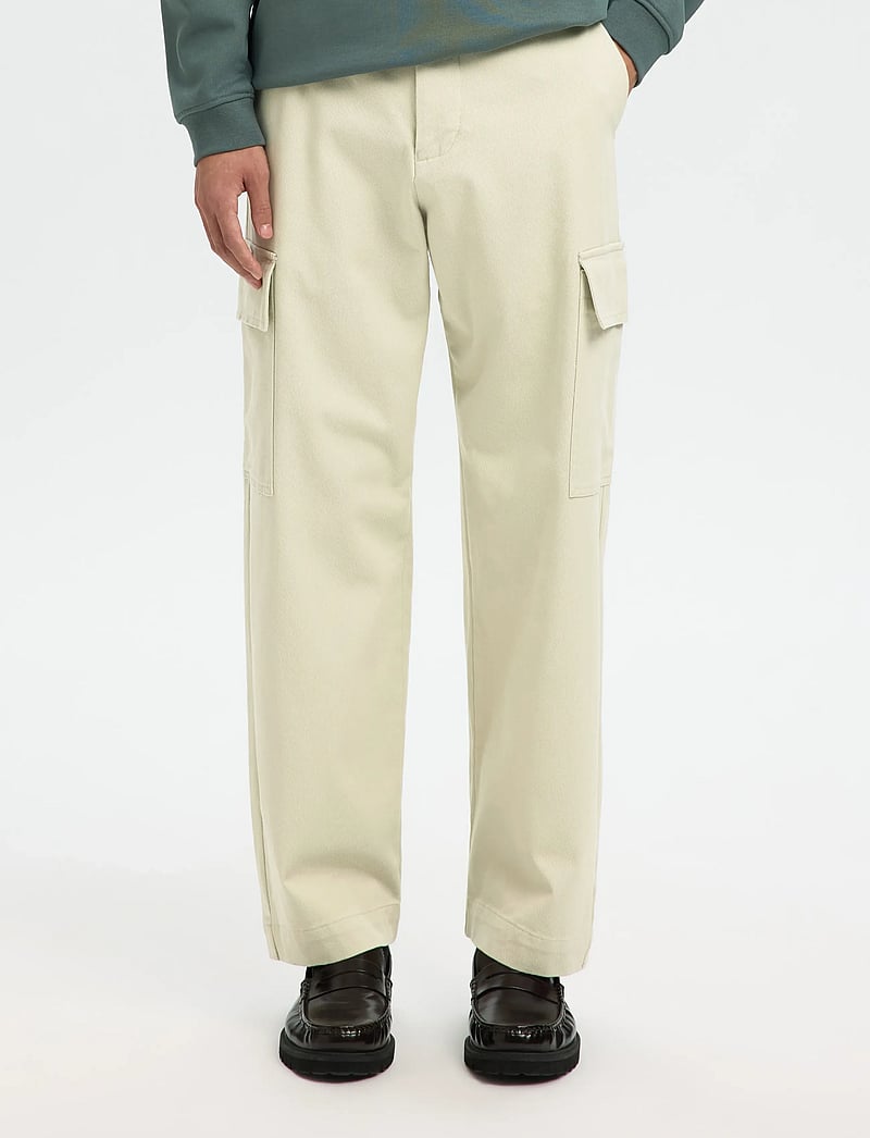 Selected - SLH220-LOOSE MILES COMFORT CARGO PANT - cargo püksid - moonstruck - 0