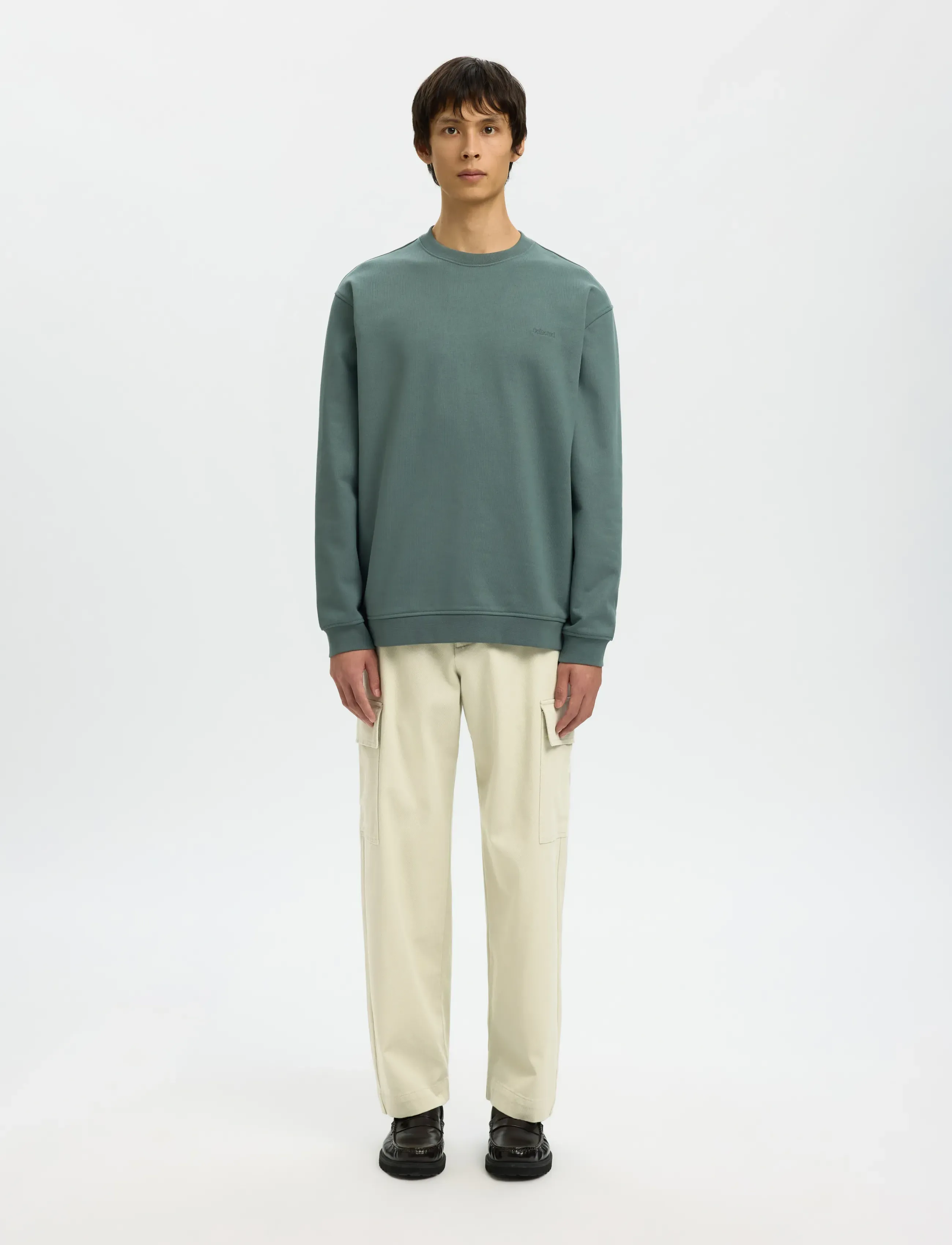 Selected - SLH220-LOOSE MILES COMFORT CARGO PANT - cargo-buxur - moonstruck - 3