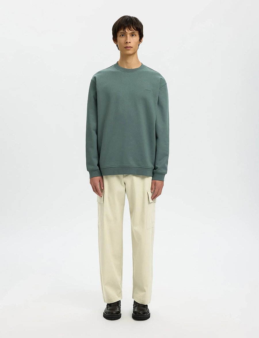 Selected - SLH220-LOOSE MILES COMFORT CARGO PANT - cargo-buxur - moonstruck - 3