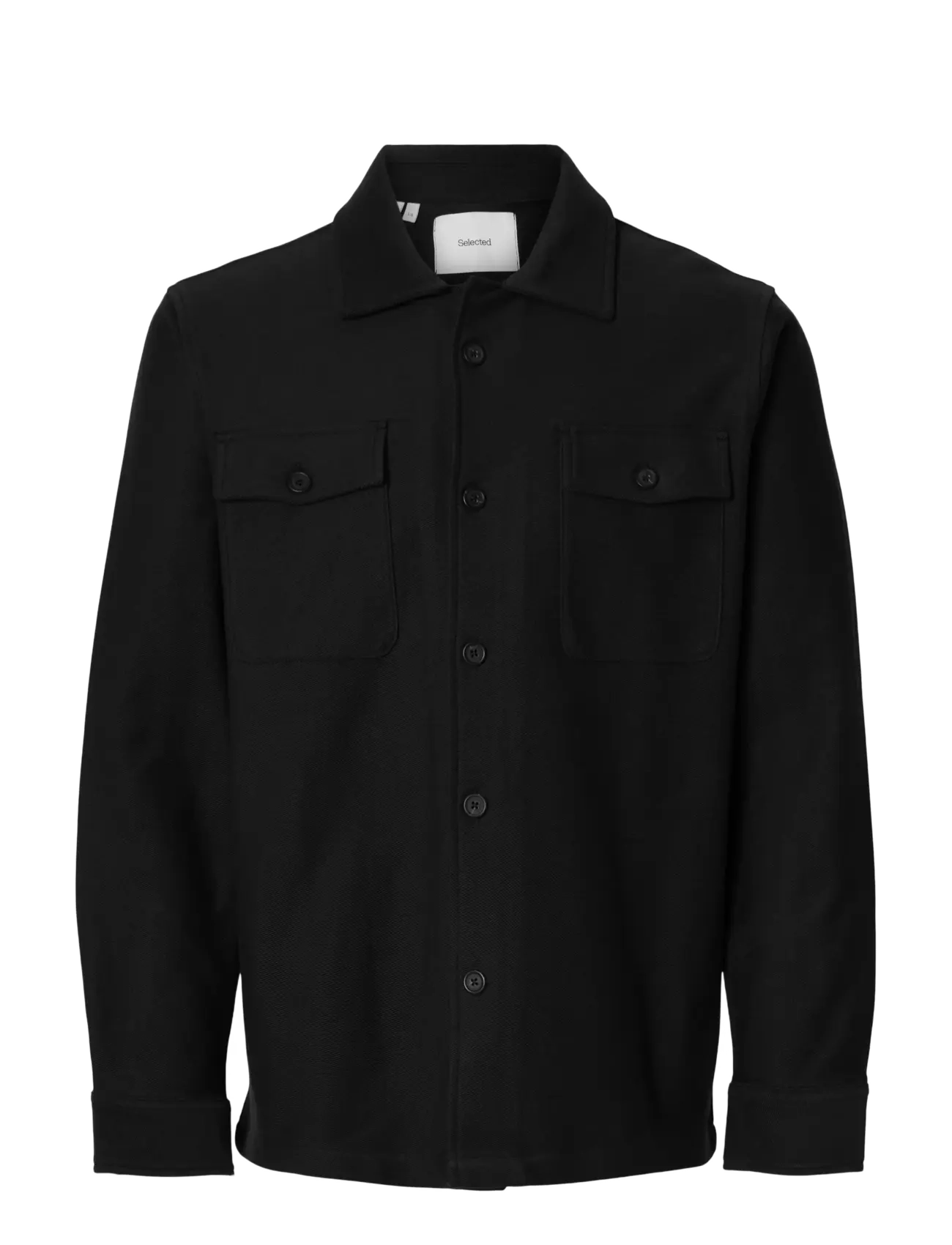 SLHOLIVER SWEAT OVERSHIRT NOOS - BLACK