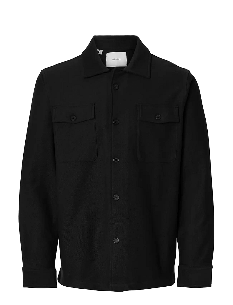 Selected - SLHOLIVER SWEAT OVERSHIRT NOOS - kollektioner - black - 1