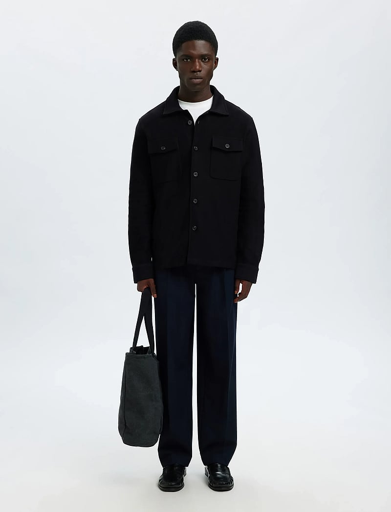 Selected - SLHOLIVER SWEAT OVERSHIRT NOOS - kollektioner - black - 5