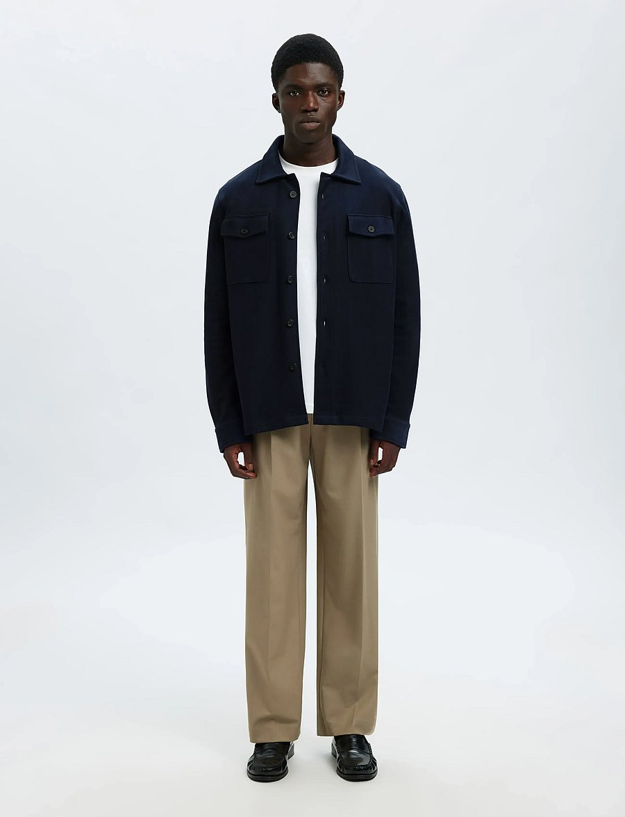 Selected - SLMOLIVER SWEAT OVERSHIRT NOOS - shop efter anledning - navy blazer - 3