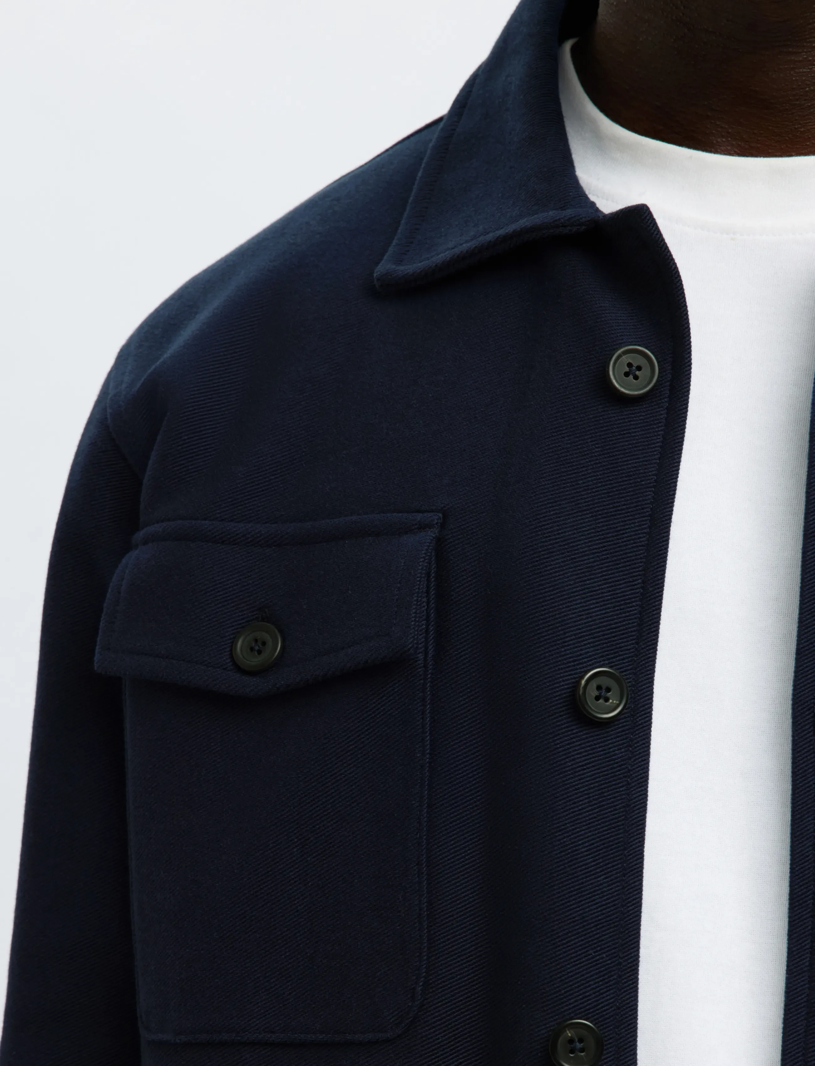 Selected - SLMOLIVER SWEAT OVERSHIRT NOOS - shop efter anledning - navy blazer - 4