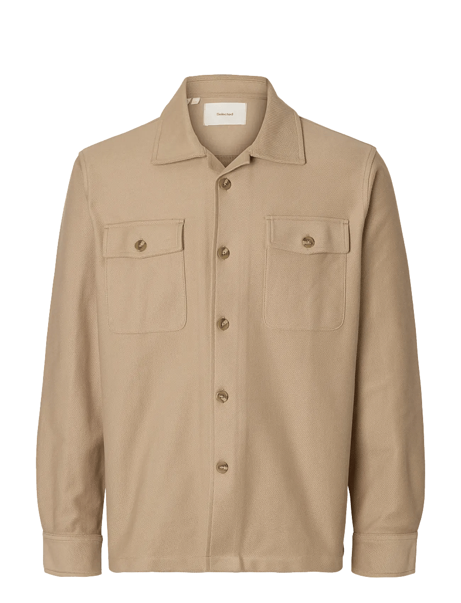 Selected - SLMOLIVER SWEAT OVERSHIRT NOOS - shop efter anledning - savannah tan - 1