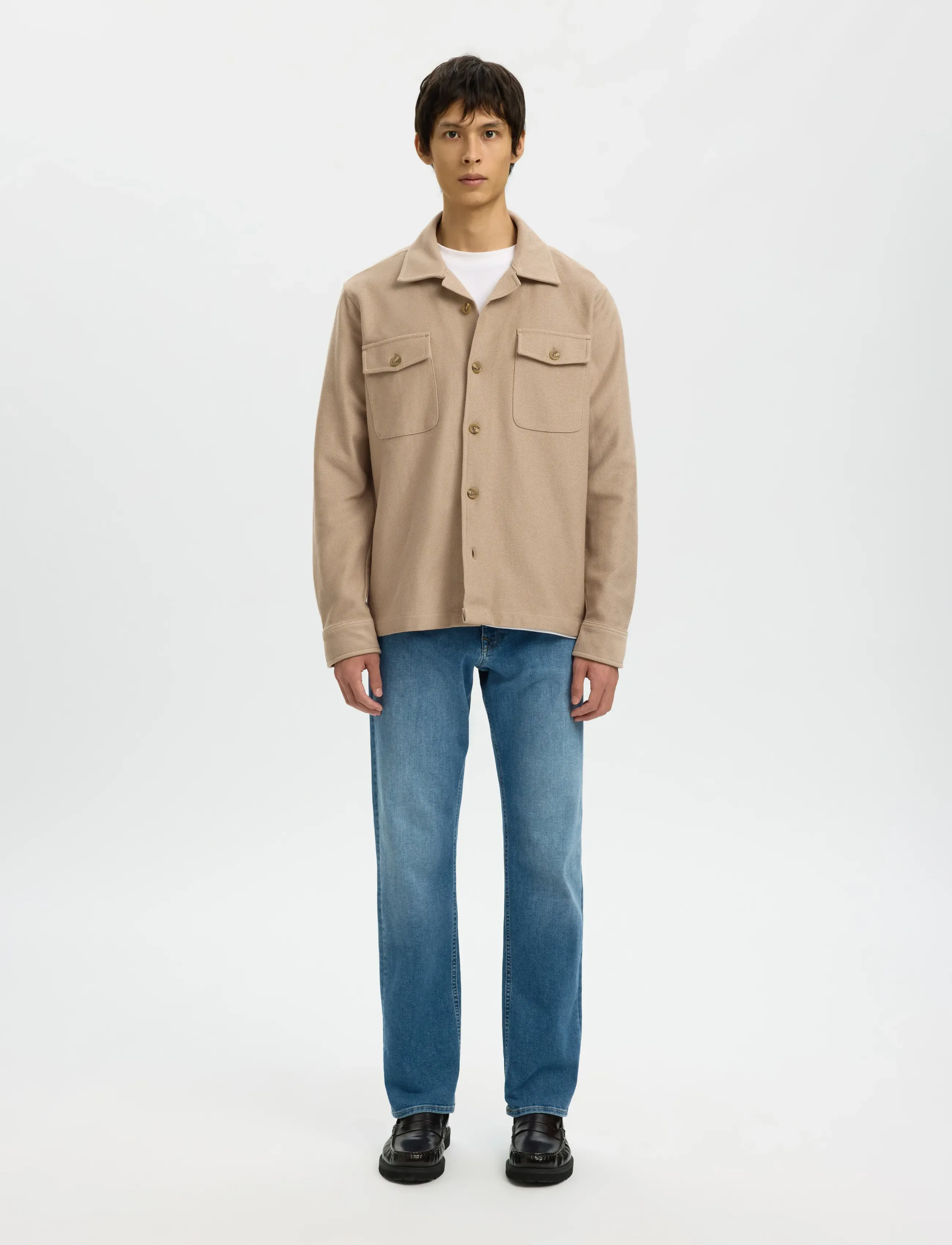 Selected - SLMOLIVER SWEAT OVERSHIRT NOOS - shop efter anledning - savannah tan - 3