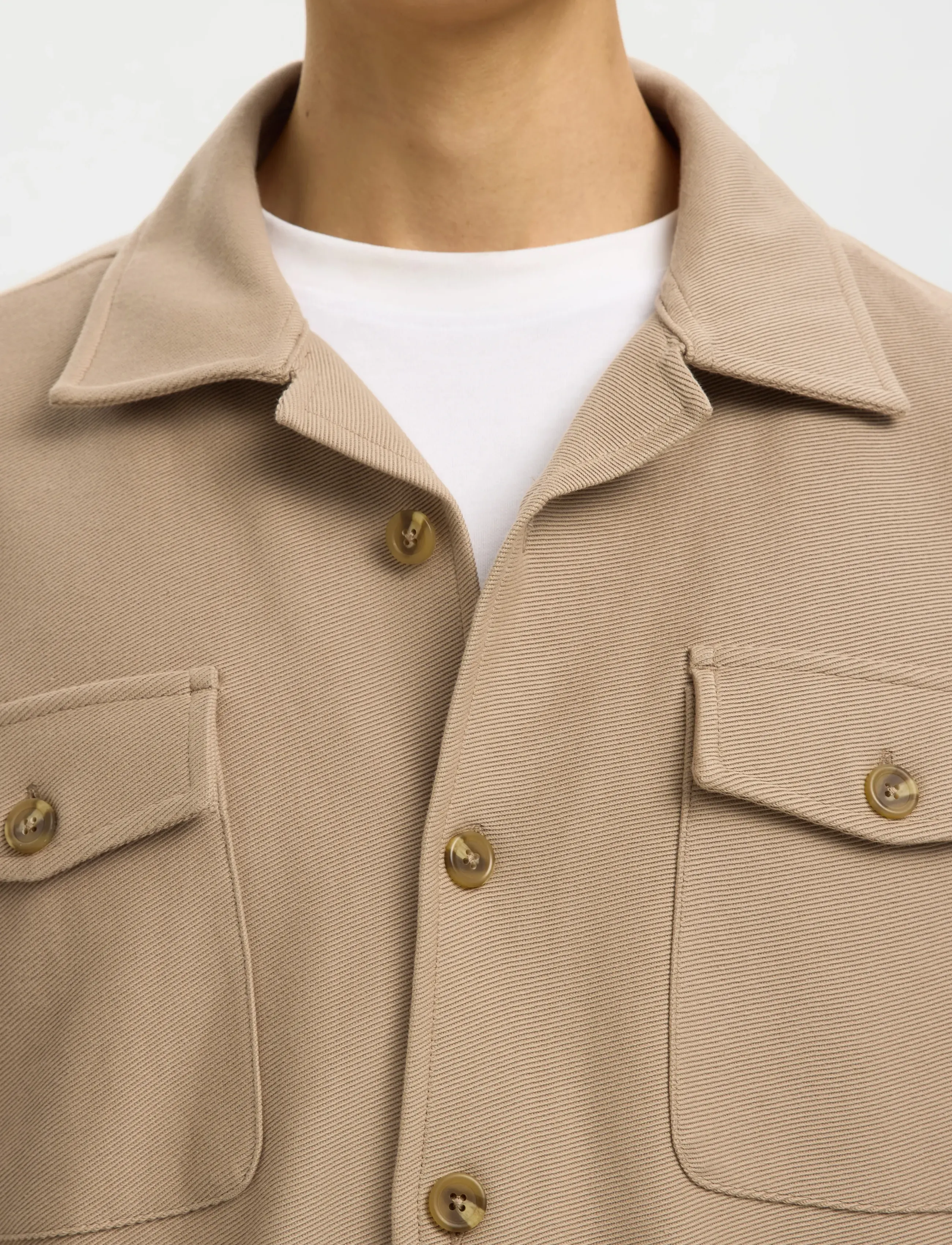 Selected - SLMOLIVER SWEAT OVERSHIRT NOOS - shop efter anledning - savannah tan - 4