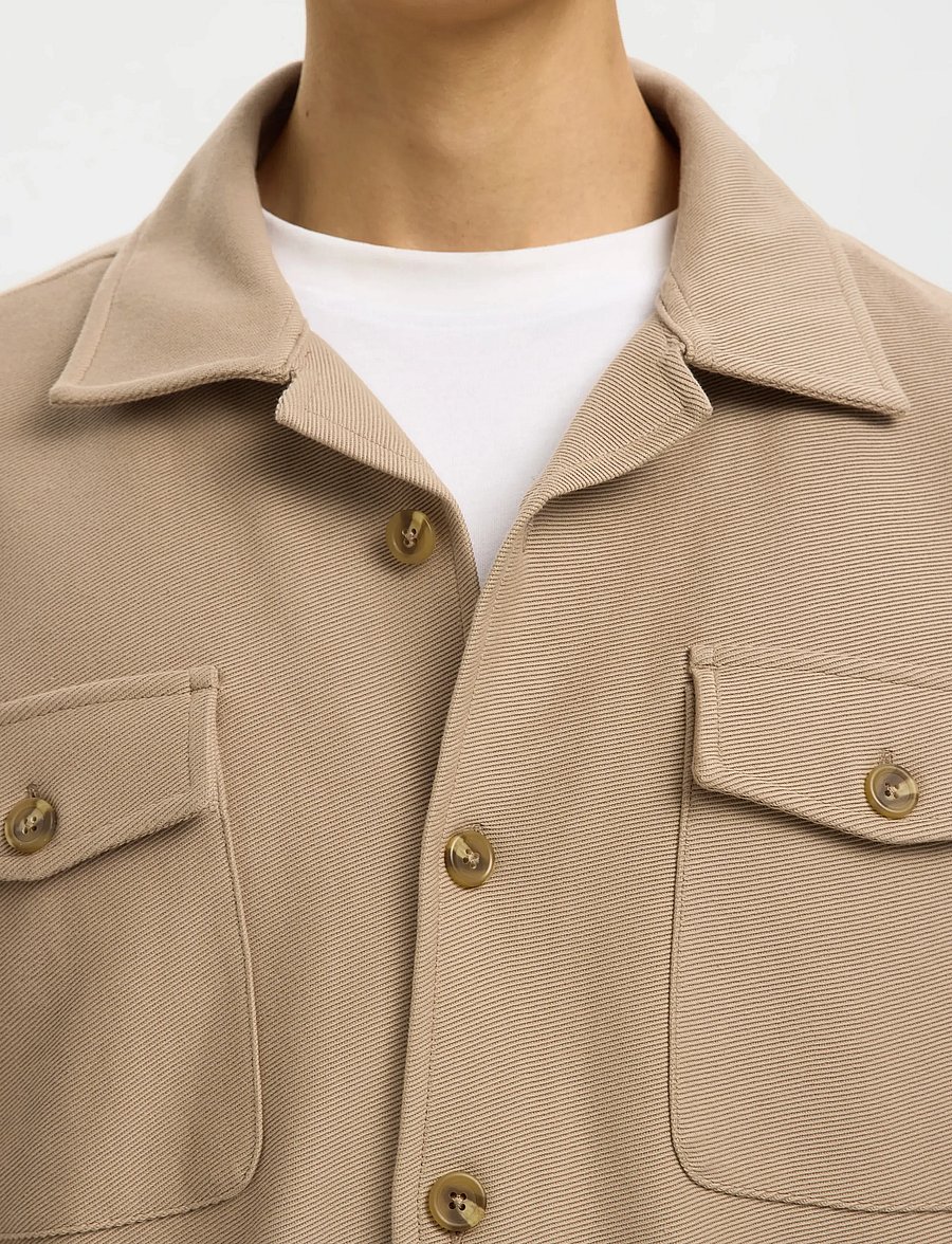 Selected - SLMOLIVER SWEAT OVERSHIRT NOOS - shop efter anledning - savannah tan - 4