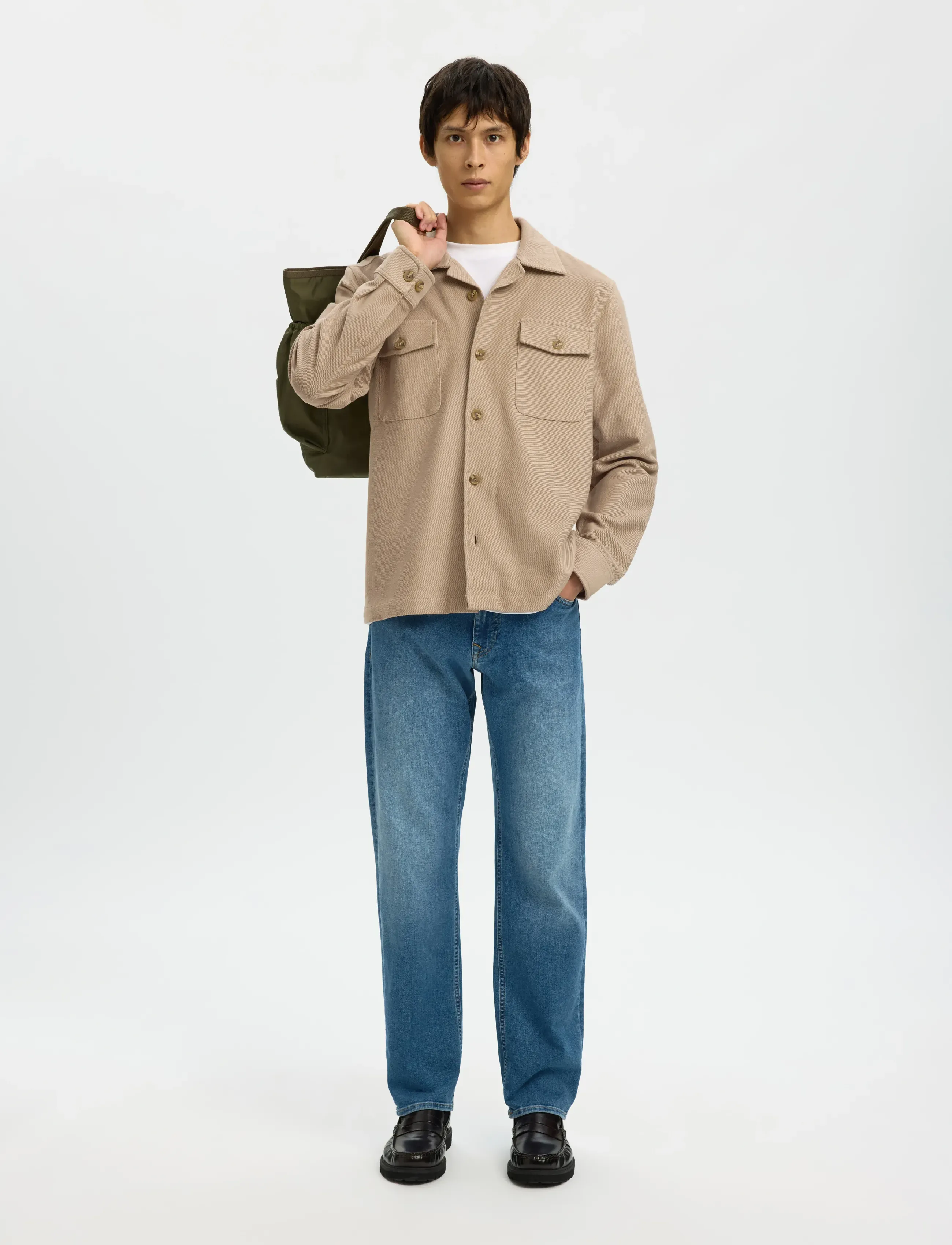 Selected - SLMOLIVER SWEAT OVERSHIRT NOOS - shop efter anledning - savannah tan - 5