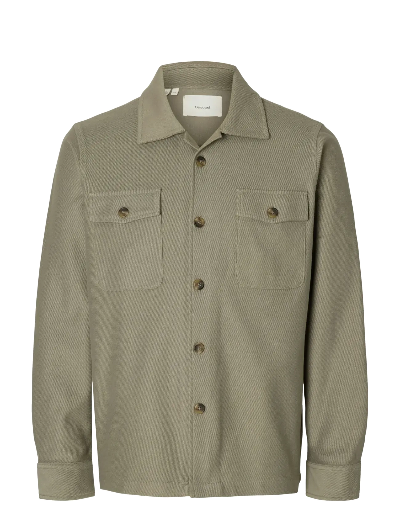 Selected SLMOLIVER SWEAT OVERSHIRT NOOS - Selected - VETIVER / khaki/green