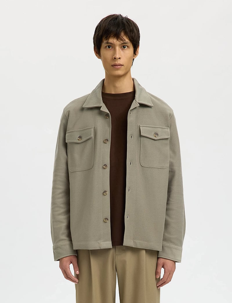 Selected - SLHOLIVER SWEAT OVERSHIRT NOOS - nach anlass kaufen - vetiver - 0