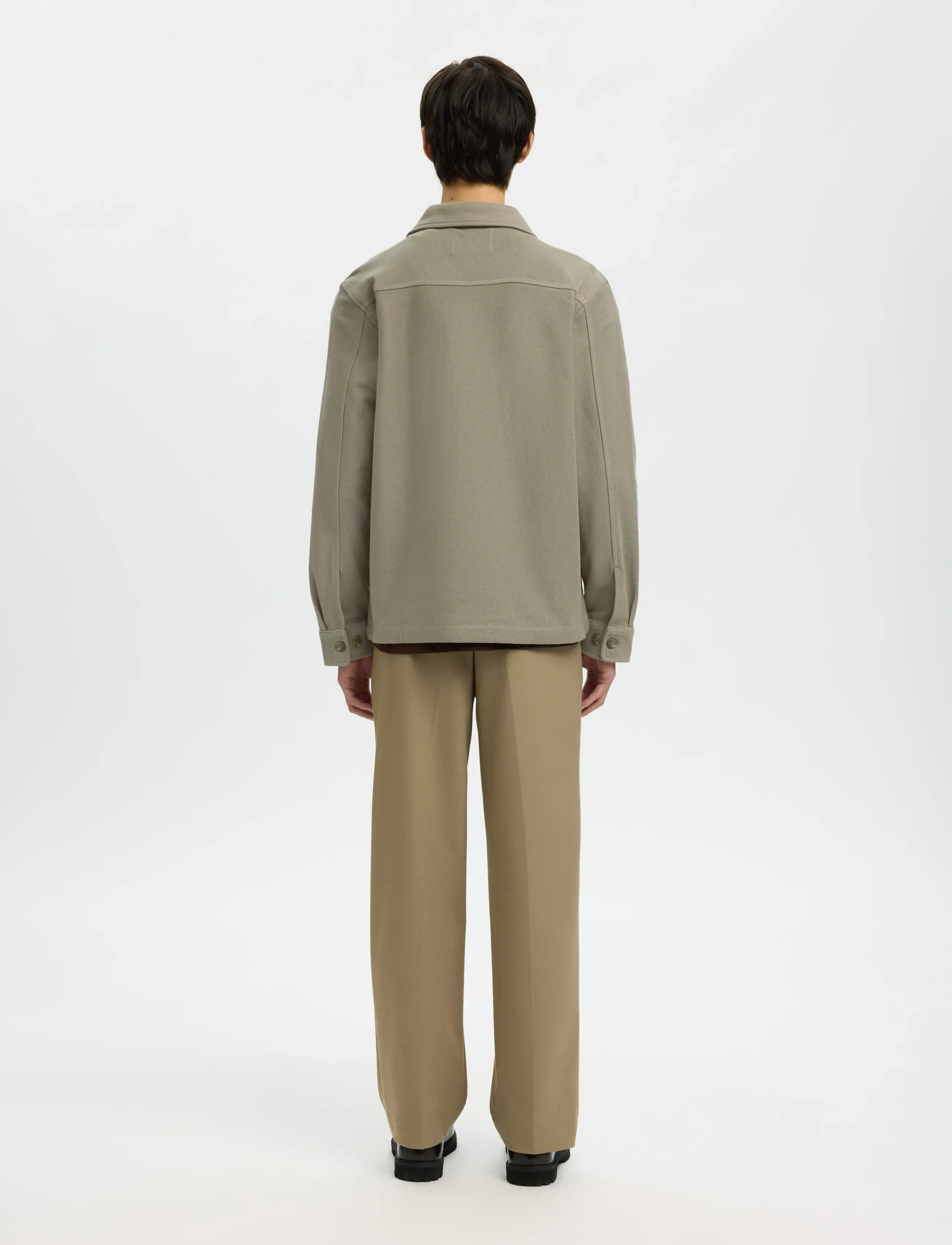 Selected - SLMOLIVER SWEAT OVERSHIRT NOOS - shop efter anledning - vetiver - 2