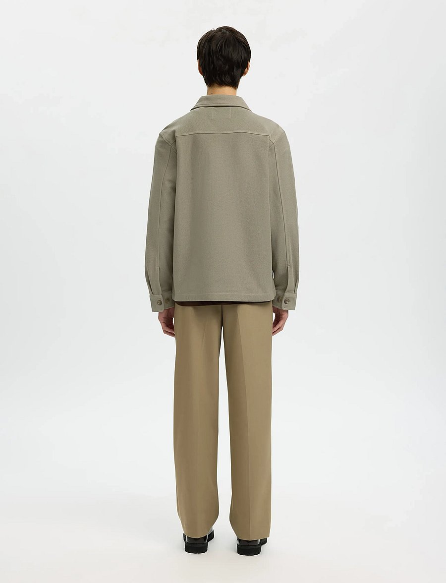 Selected - SLMOLIVER SWEAT OVERSHIRT NOOS - shop efter anledning - vetiver - 2