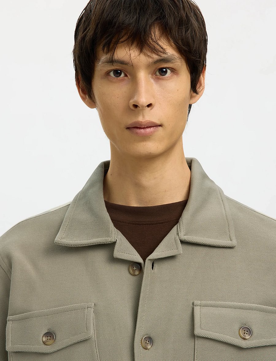Selected - SLMOLIVER SWEAT OVERSHIRT NOOS - shop efter anledning - vetiver - 3