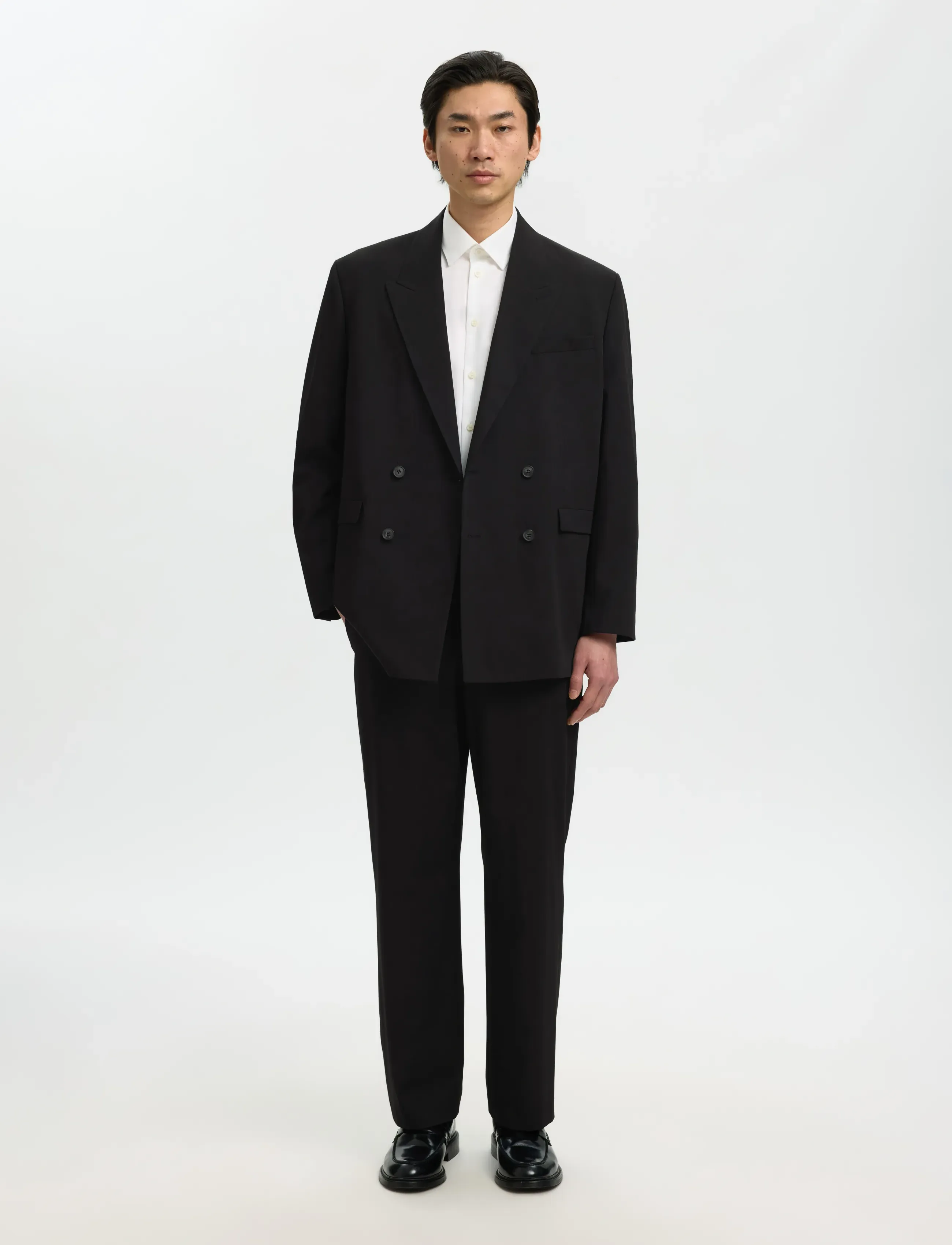 Selected - SLMLOOSE-LIAM 220 TRS FLEX NOOS - black - 5