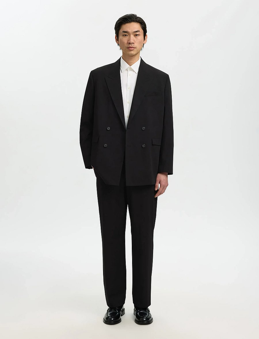 Selected - SLMLOOSE-LIAM 220 TRS FLEX NOOS - black - 5