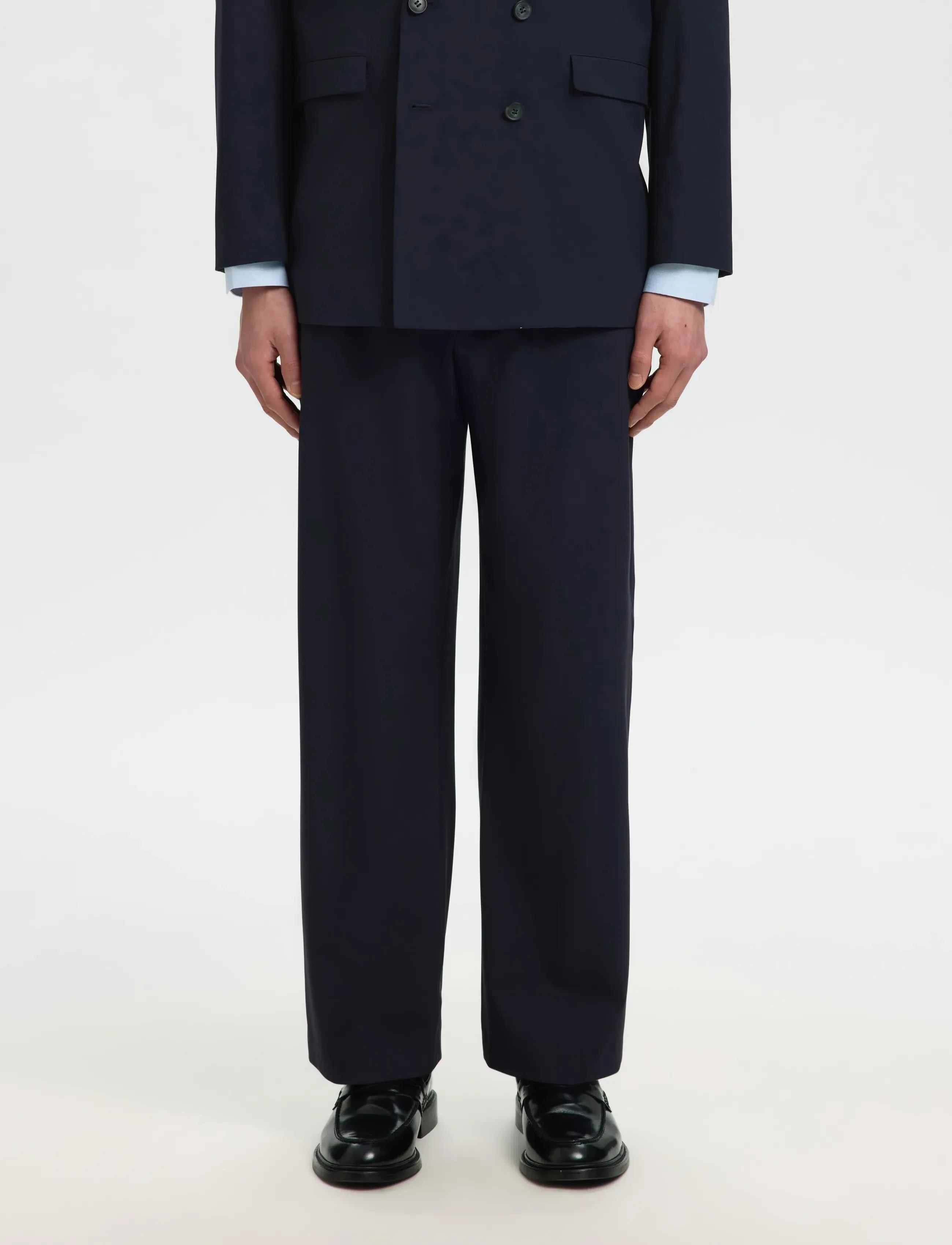 Selected SLMLOOSE-LIAM 220 TRS FLEX NOOS - Kostiuminės kelnės - NAVY BLAZER / navy
