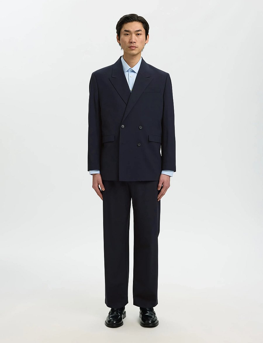 Selected - SLMLOOSE-LIAM 220 TRS FLEX NOOS - habitbukser - navy blazer - 3