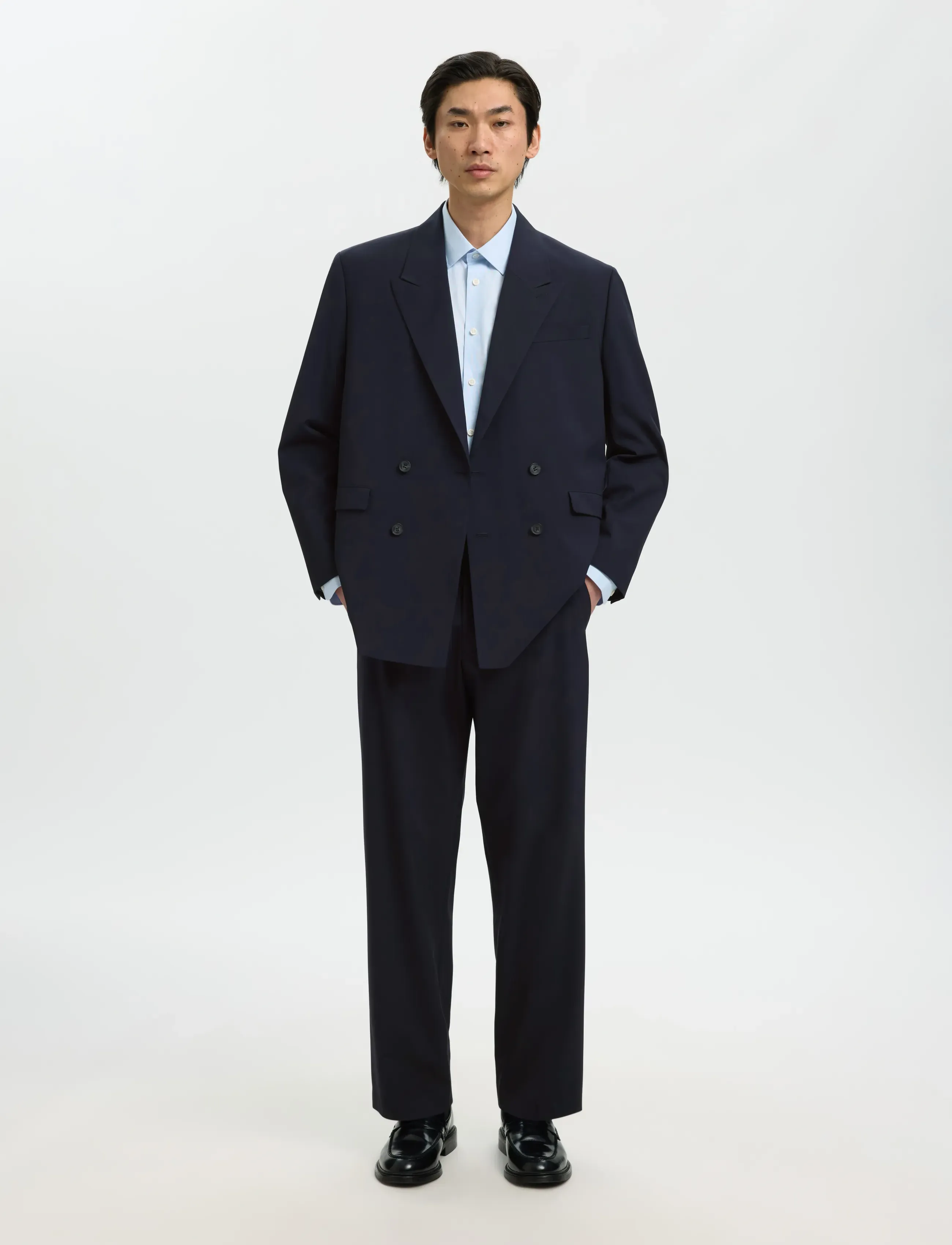 Selected - SLMLOOSE-LIAM 220 TRS FLEX NOOS - navy blazer - 5