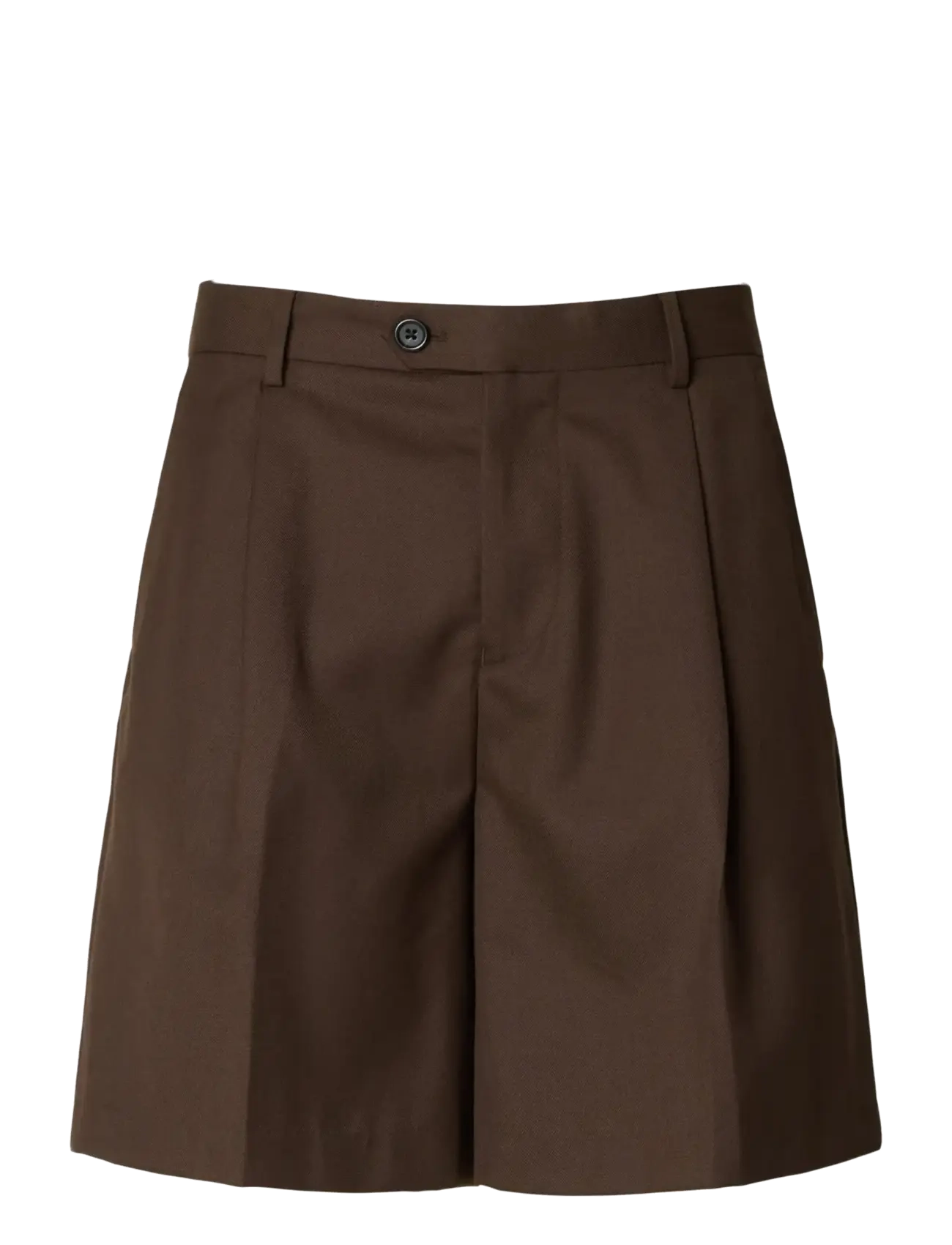 Selected SLHLOOSE-OTTO LEO WOOL BLND SHORTS - Shorts - DELICIOSO / brown