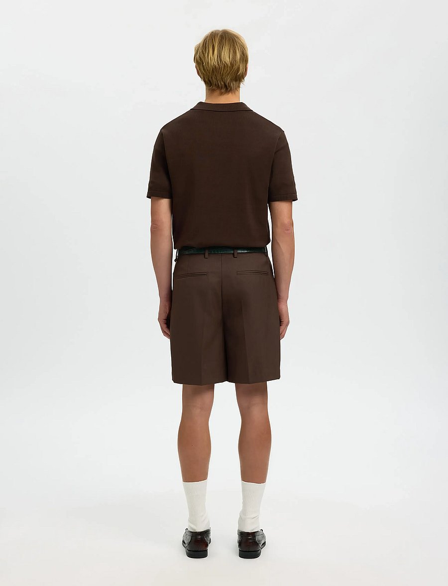 Selected - SLHLOOSE-OTTO LEO WOOL BLND SHORTS - chinos shorts - delicioso - 2
