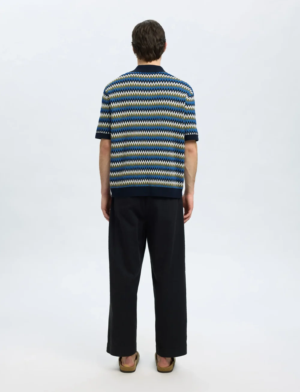 Selected - SLHCRAN DESIGN SS KNIT RELAXED POLO - stickade pikéer - sky captain - 2