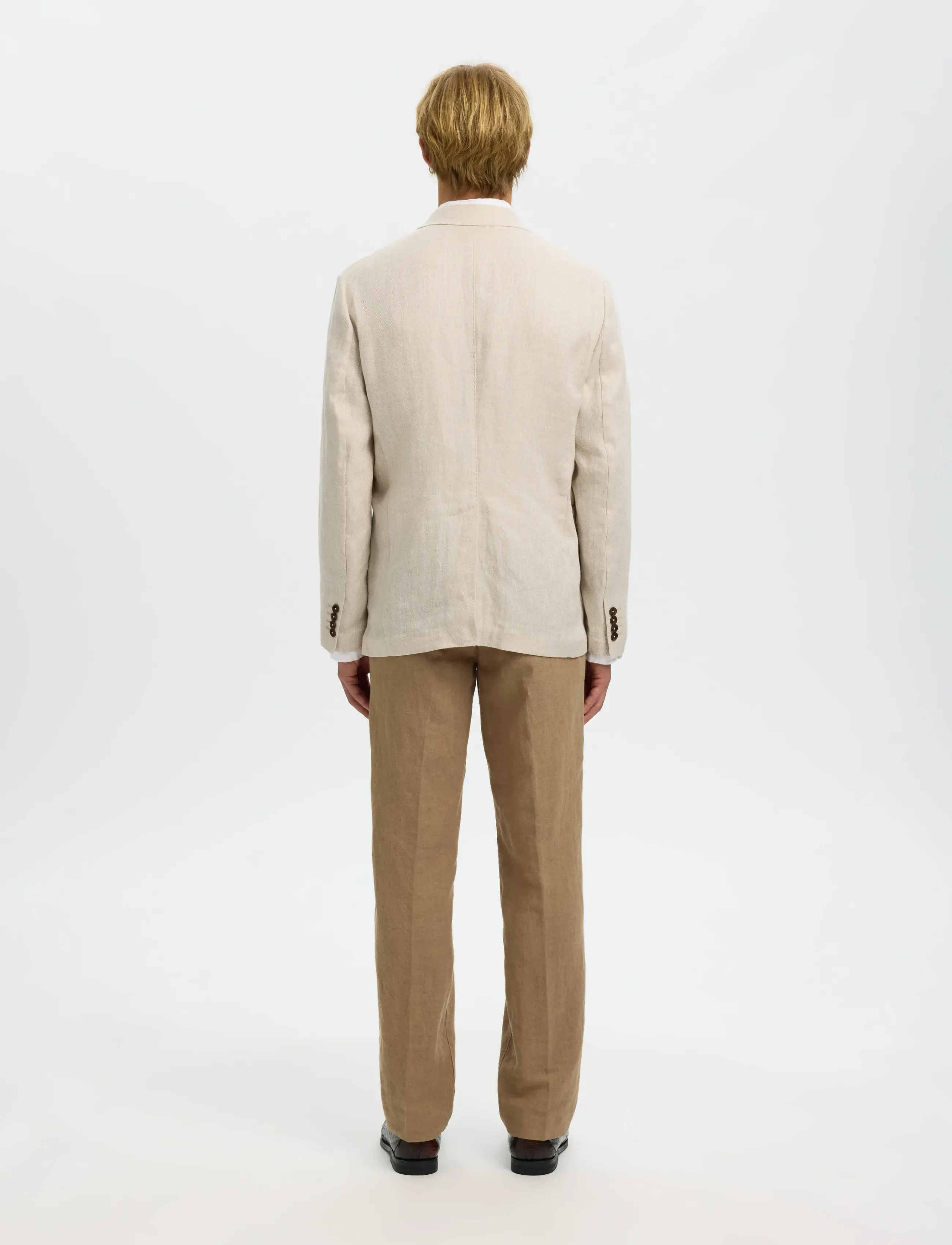 Selected - SLMREG-CHARLES LINEN BLZ NOOS - enkeltradede blazere - oatmeal - 2