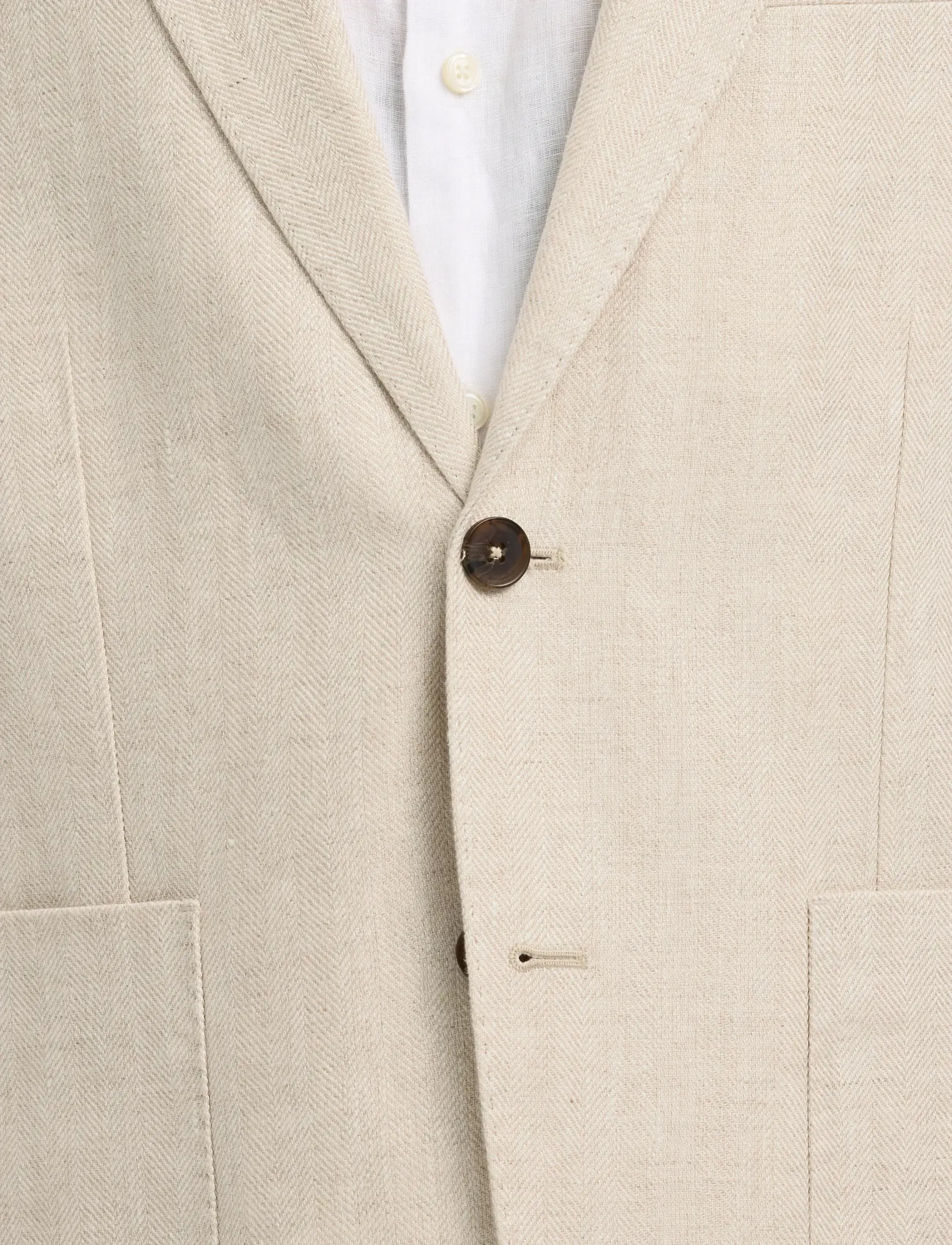 Selected - SLMREG-CHARLES LINEN BLZ NOOS - enkeltradede blazere - oatmeal - 5