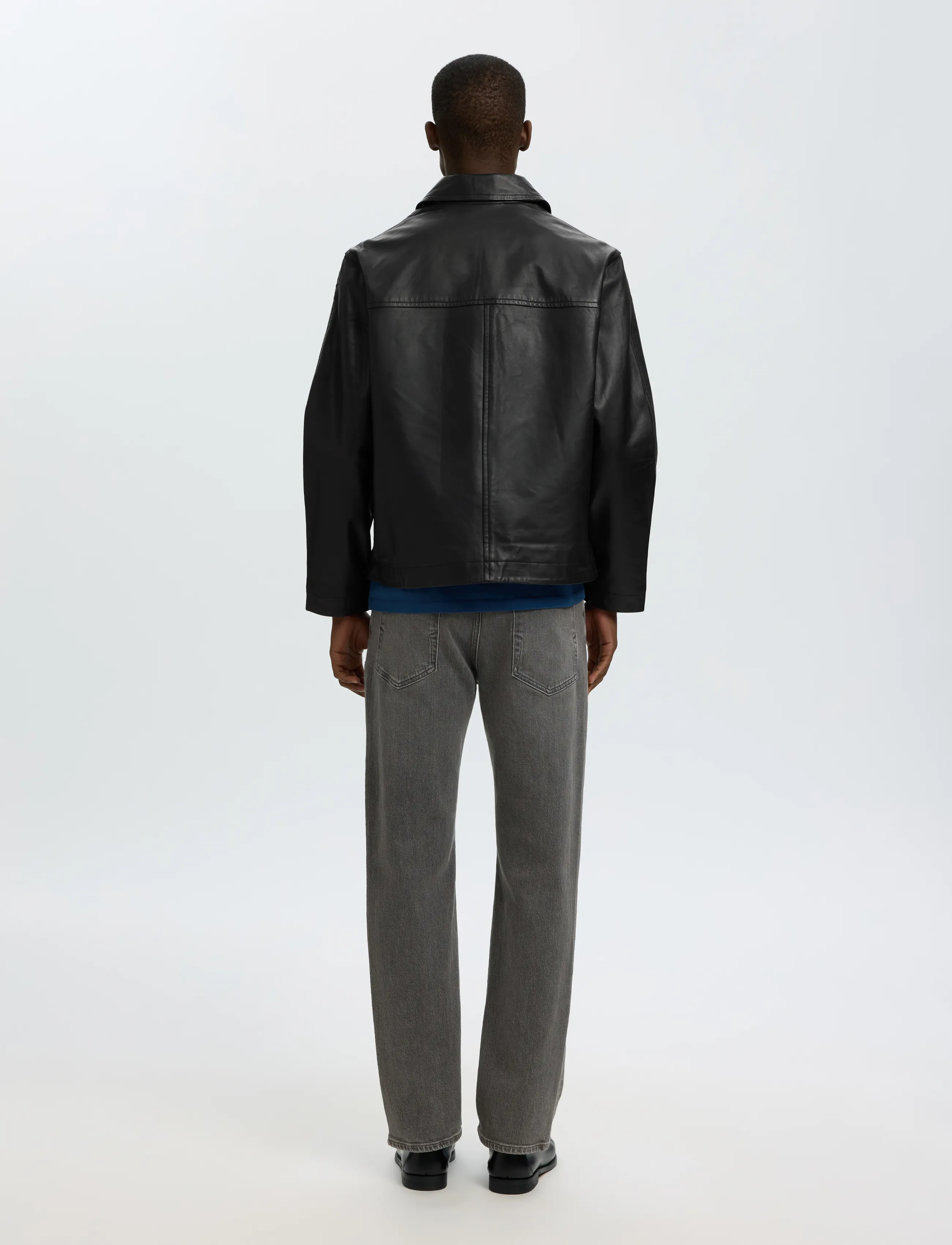 Selected - SLMLUCAS LEATHER BLOUSON #S - black - 2