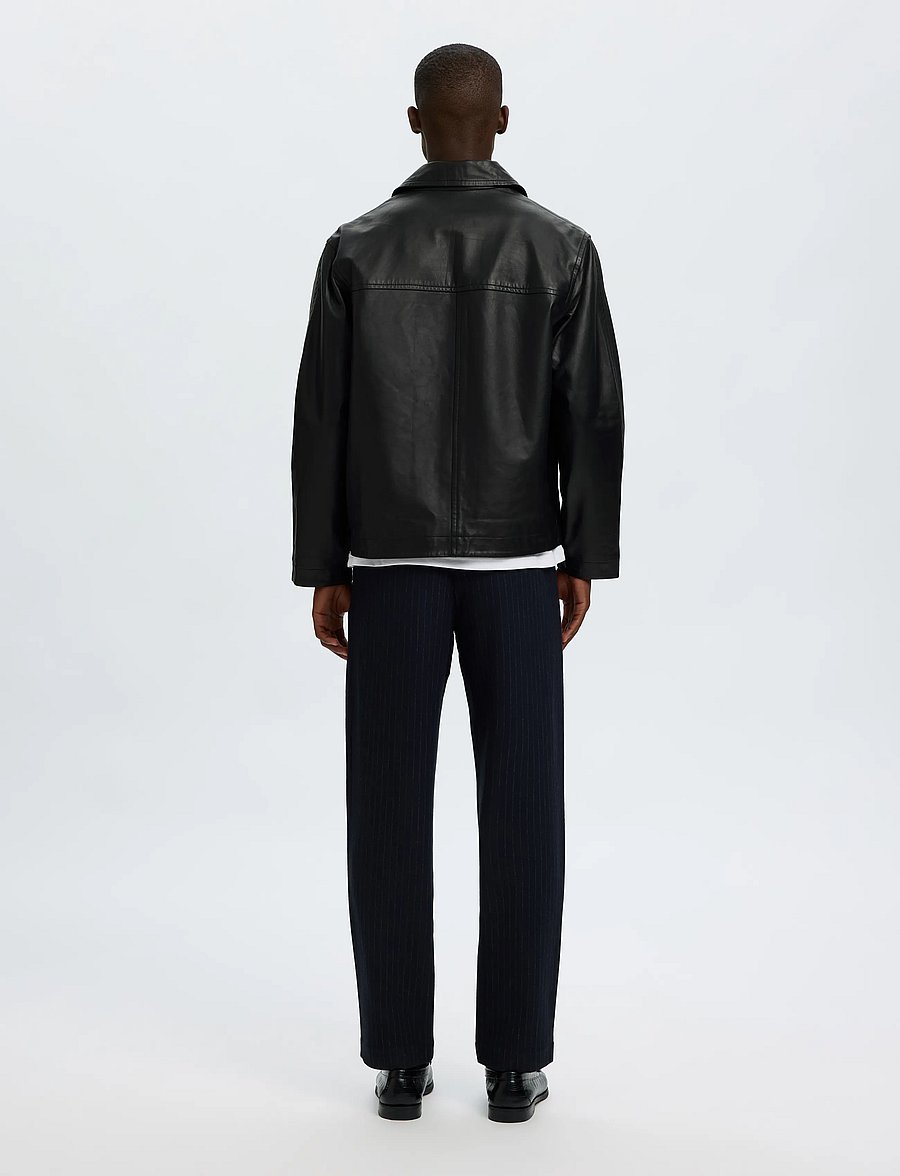 Selected - SLMLUCAS LEATHER BLOUSON #S - sügisjoped - black - 2
