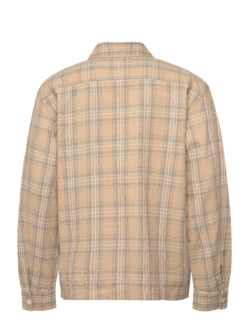 Selected - SLHREGRORY CHECK OVERSHIRT - ternede skjorter - pale khaki - 1