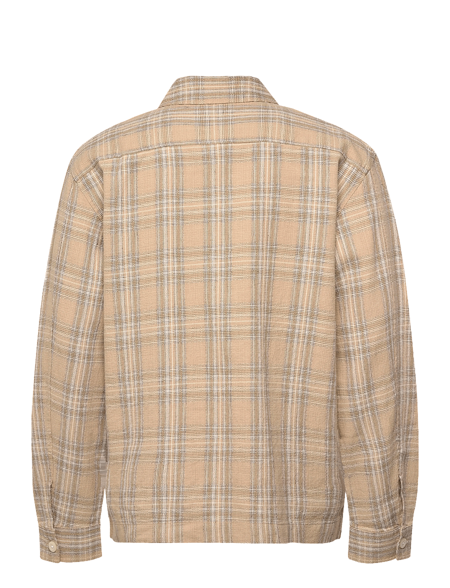 Selected - SLHREGRORY CHECK OVERSHIRT - ternede skjorter - pale khaki - 1