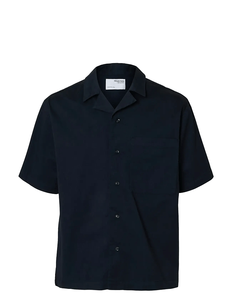 Selected - SLHRELAXED JONAS SS SHIRT RESORT EX - short-sleeved shirts - sky captain - 1