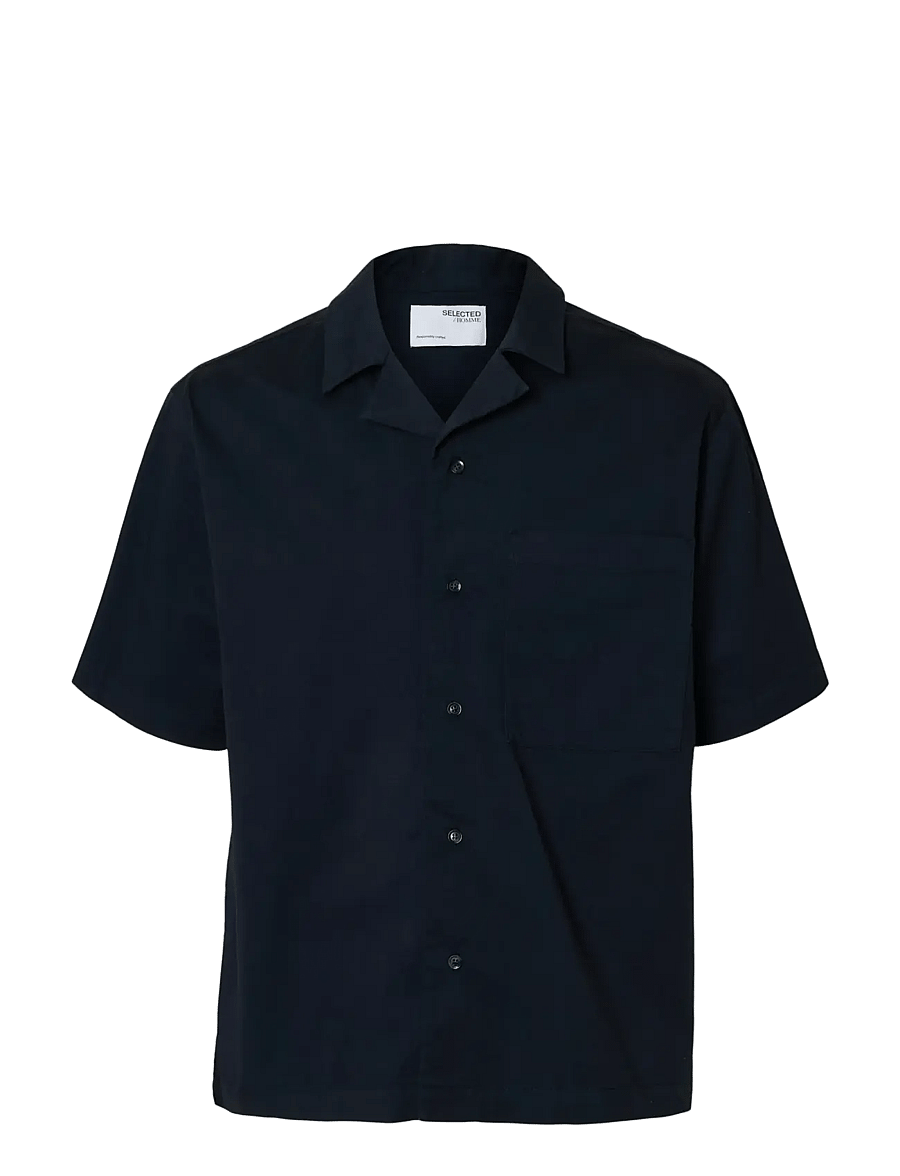 Selected - SLHRELAXED JONAS SS SHIRT RESORT EX - lühikeste varrukatega särgid - sky captain - 1