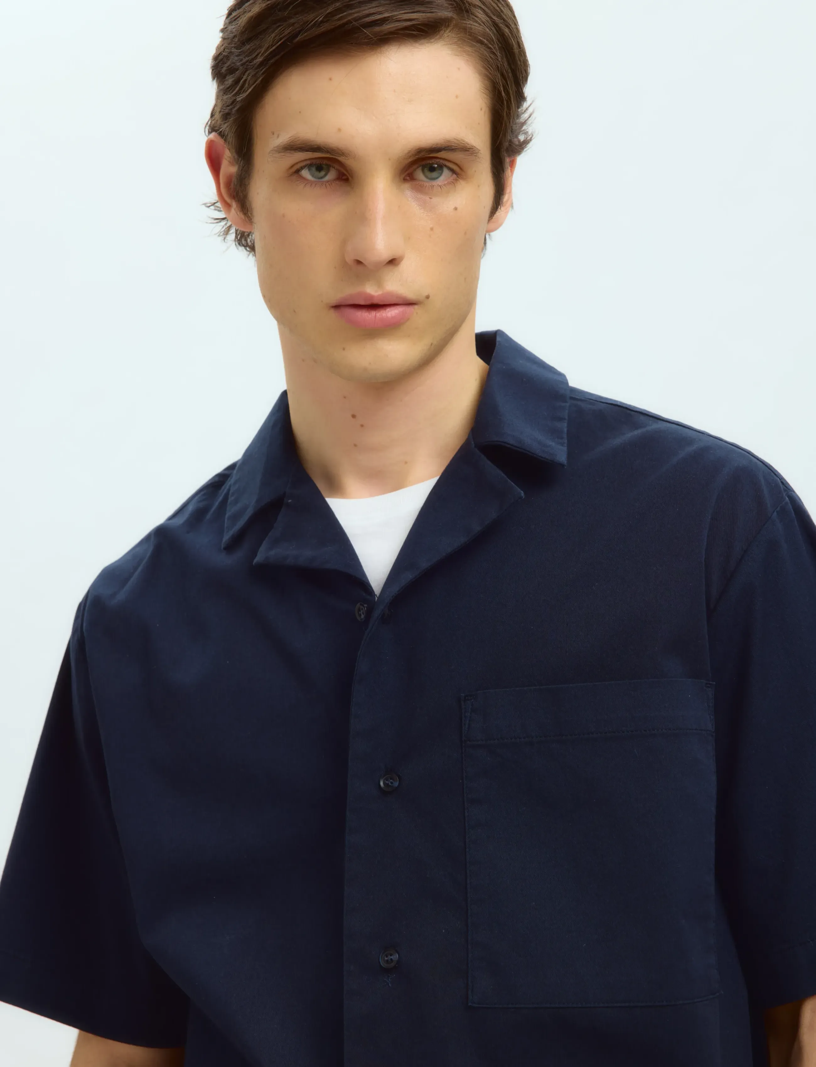 Selected - SLHRELAXED JONAS SS SHIRT RESORT EX - lühikeste varrukatega särgid - sky captain - 3