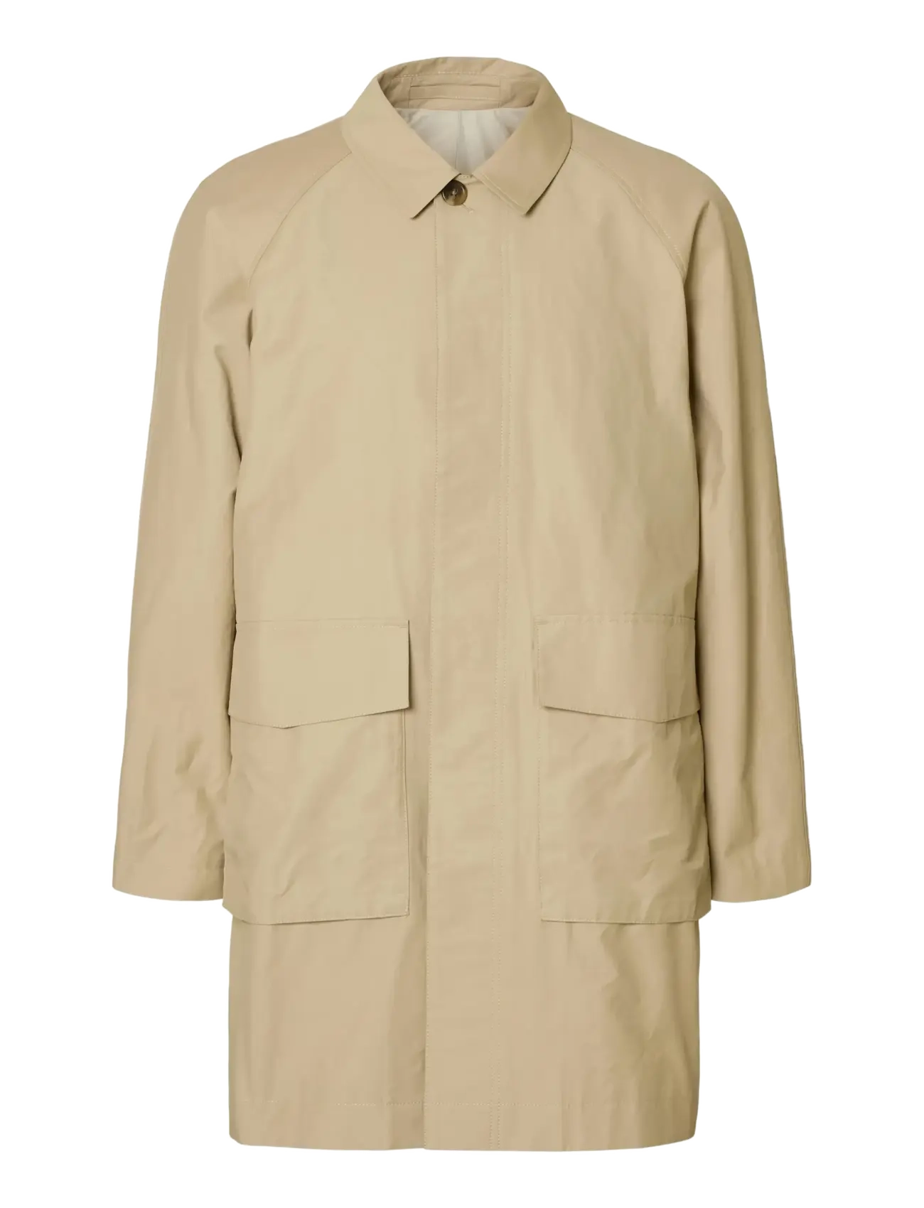 SLHBRAD CAR COAT EX - WHITE PEPPER