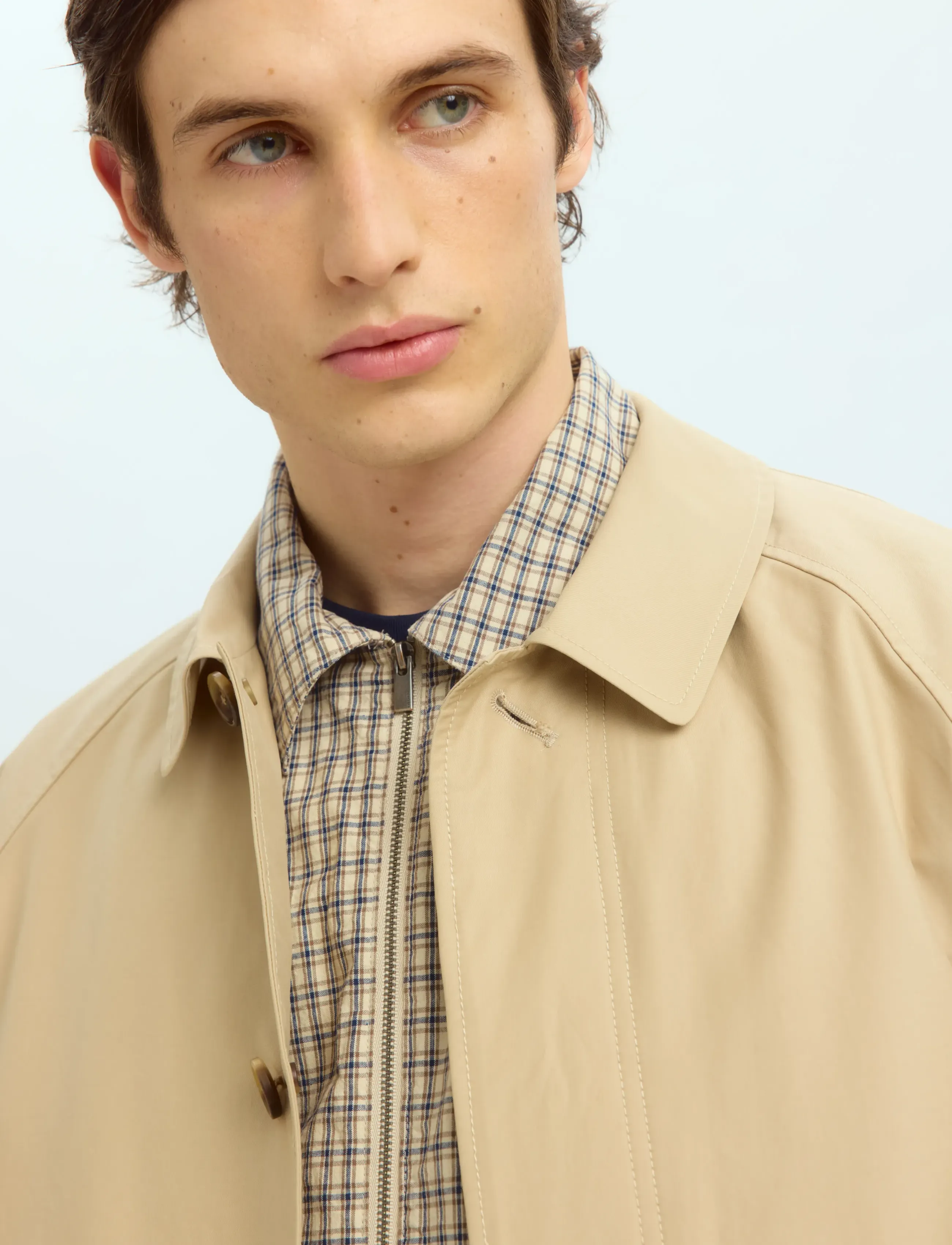 Selected - SLHBRAD CAR COAT EX - lette frakker - white pepper - 3